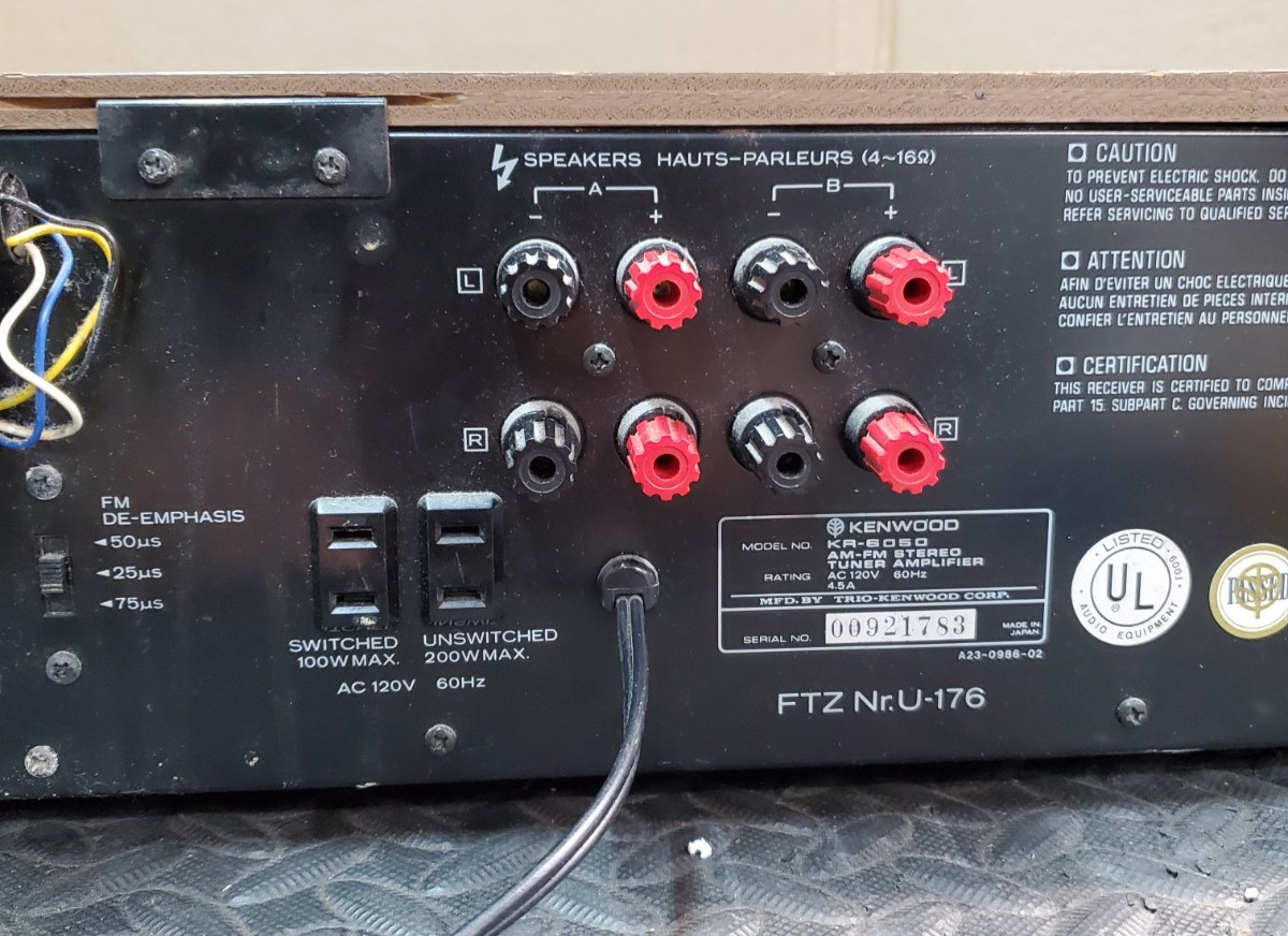 Kenwood High Speed DC Stereo Receiver KR-6050