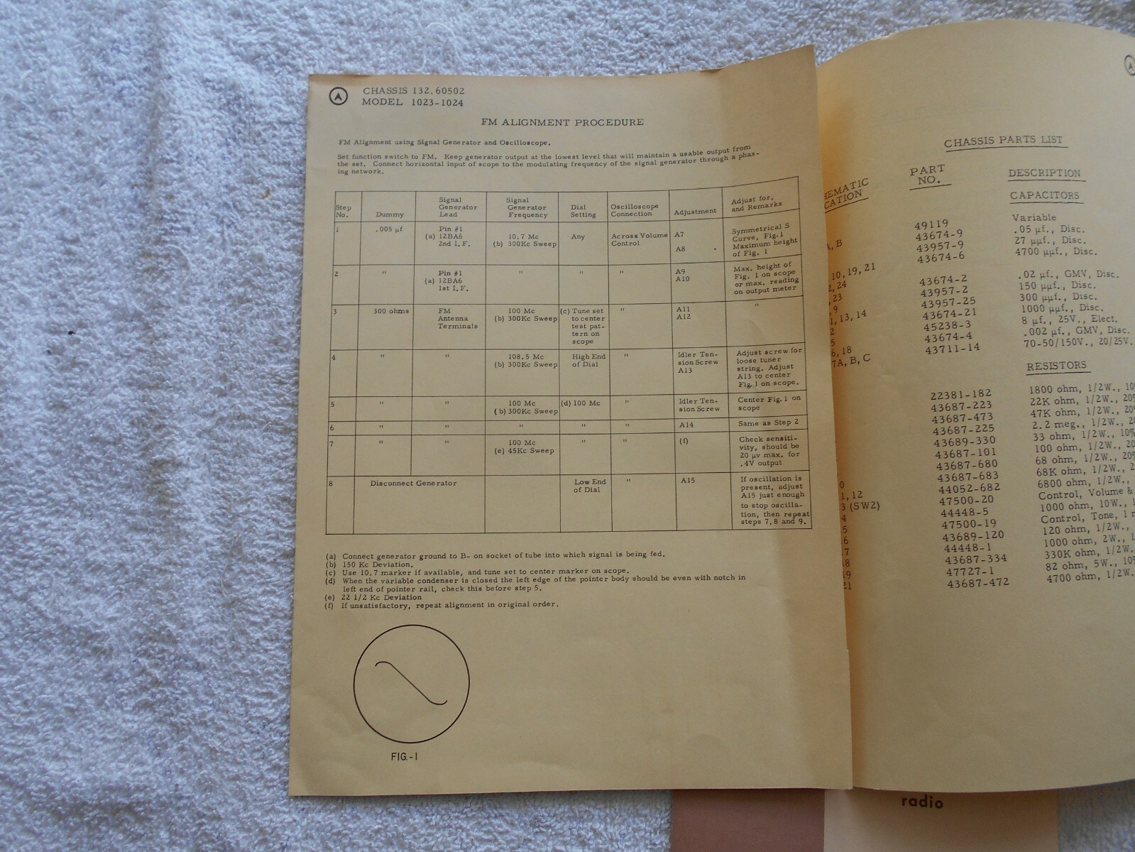 SEARS SILVERTONE OWNER’S MANUAL & TECHNICAL MANUAL MODEL NOS. 1023-1024-FM-AM