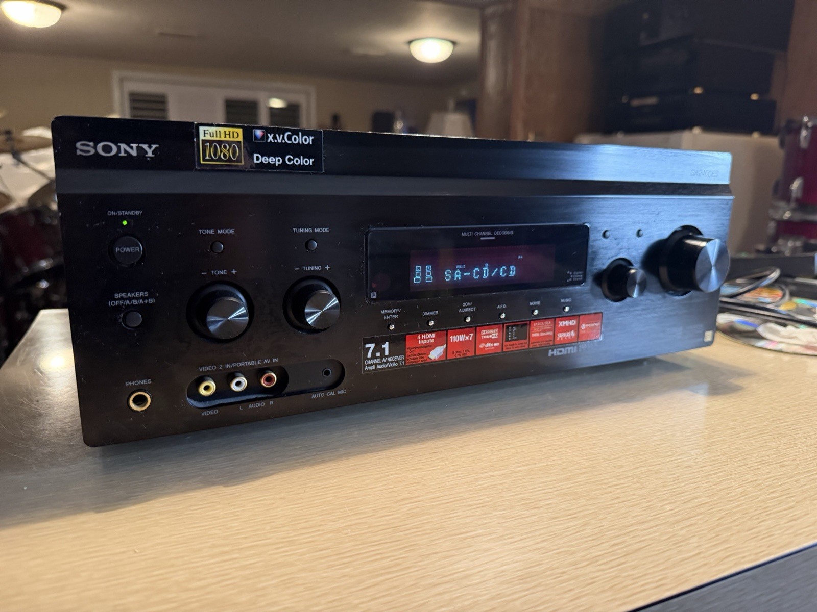 Sony STR-DA2400ES AV Receiver 7.1 Channel Surround Sound Amplifier Fresh Service