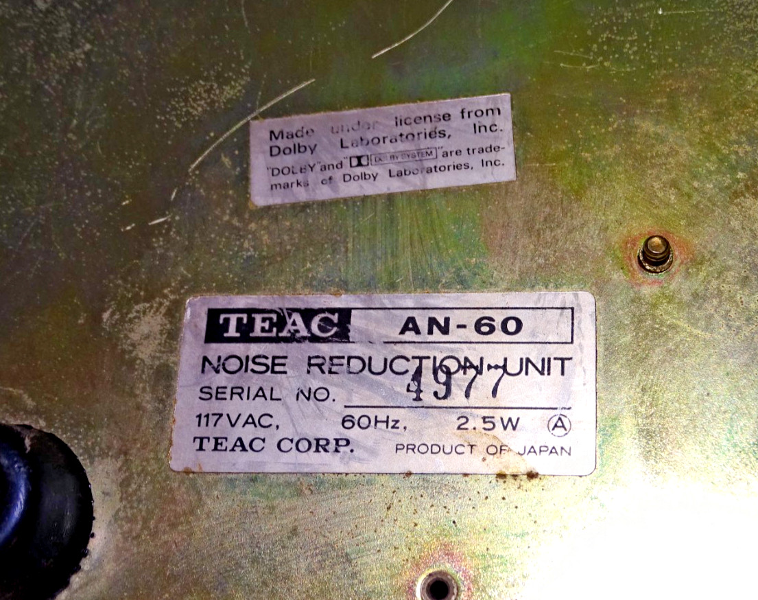 TEAC AN-60 W Noise Dolby Reduction Unit