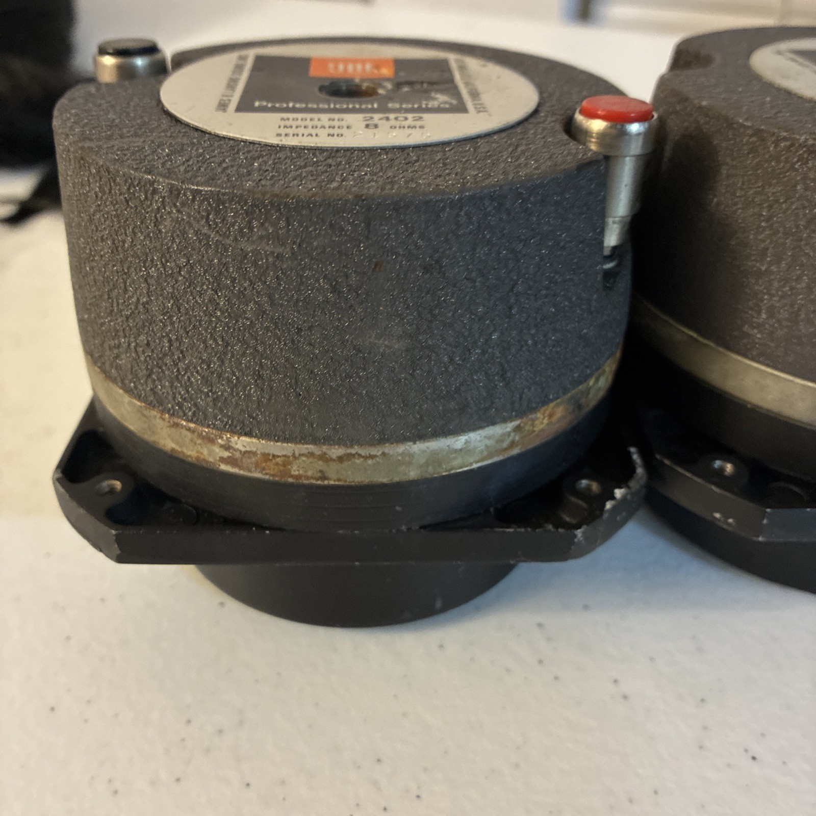 Set of 2 JBL 2402 Vintage Bullet Tweeter 8 ohms Professional Series Made In USA