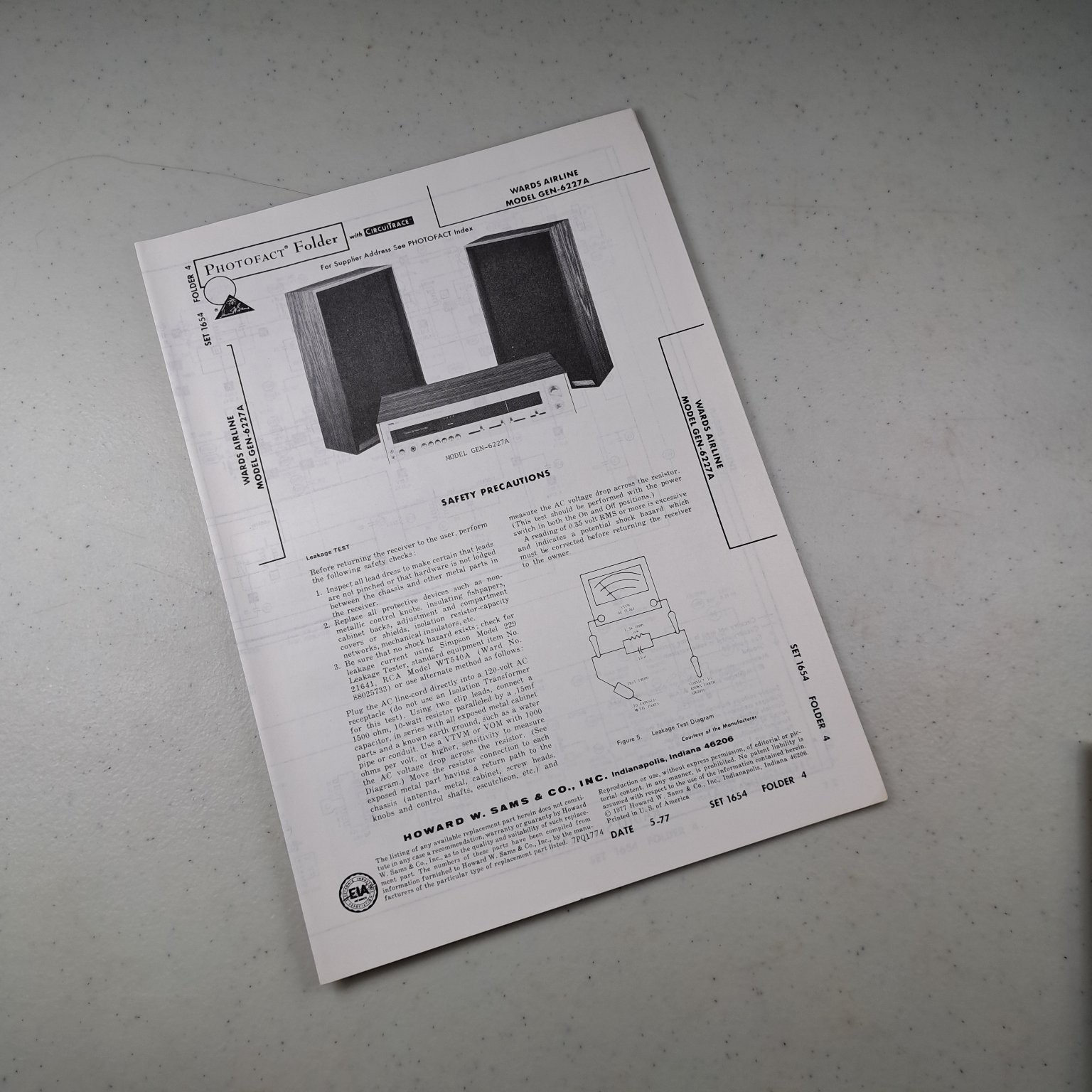 WARDS AIRLINE Manual GEN-6227A Stereo Receiver 1977 Illustrated