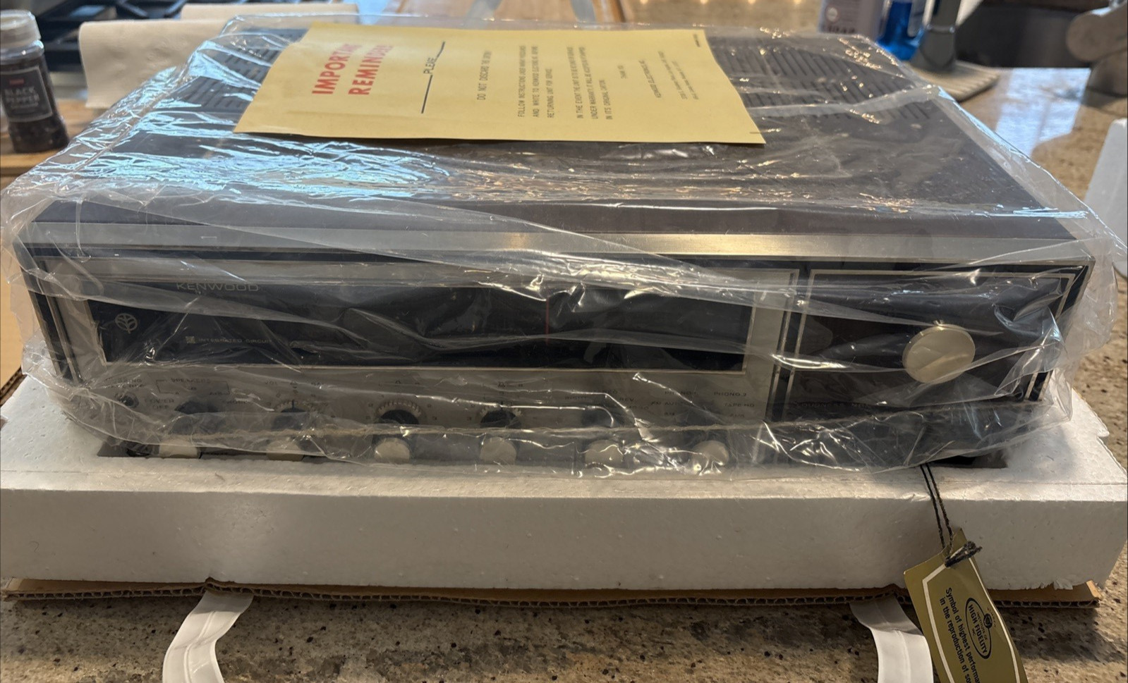 Kenwood KR-100 AM/FM Stereo Receiver 33 WPC Open Box Perfect Working Condition