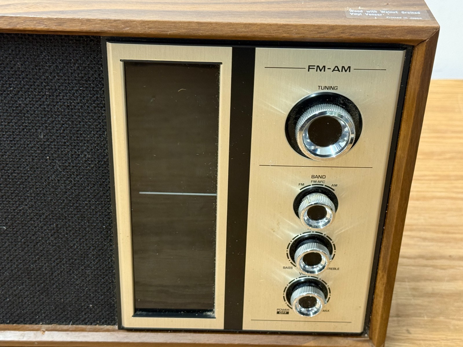 PANASONIC MODEL RE-6516 AM-FM TABLE TOP RADIO WALNUT CASE 1960s Tested