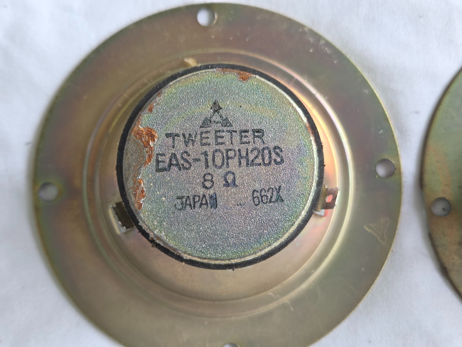 Pair Vintage Panasonic Matsushita EAS-10PH20S 8Ω Tweeters – 1 Working /1 Parts