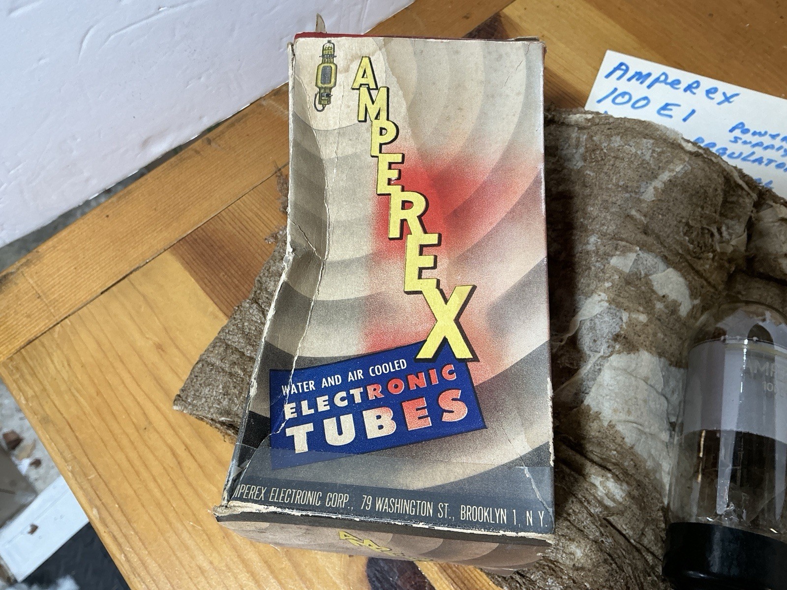 AMPEREX NOS Tube 100E1 VOLTAGE REGULATOR Europe 4 Pin Power Supply Original Box
