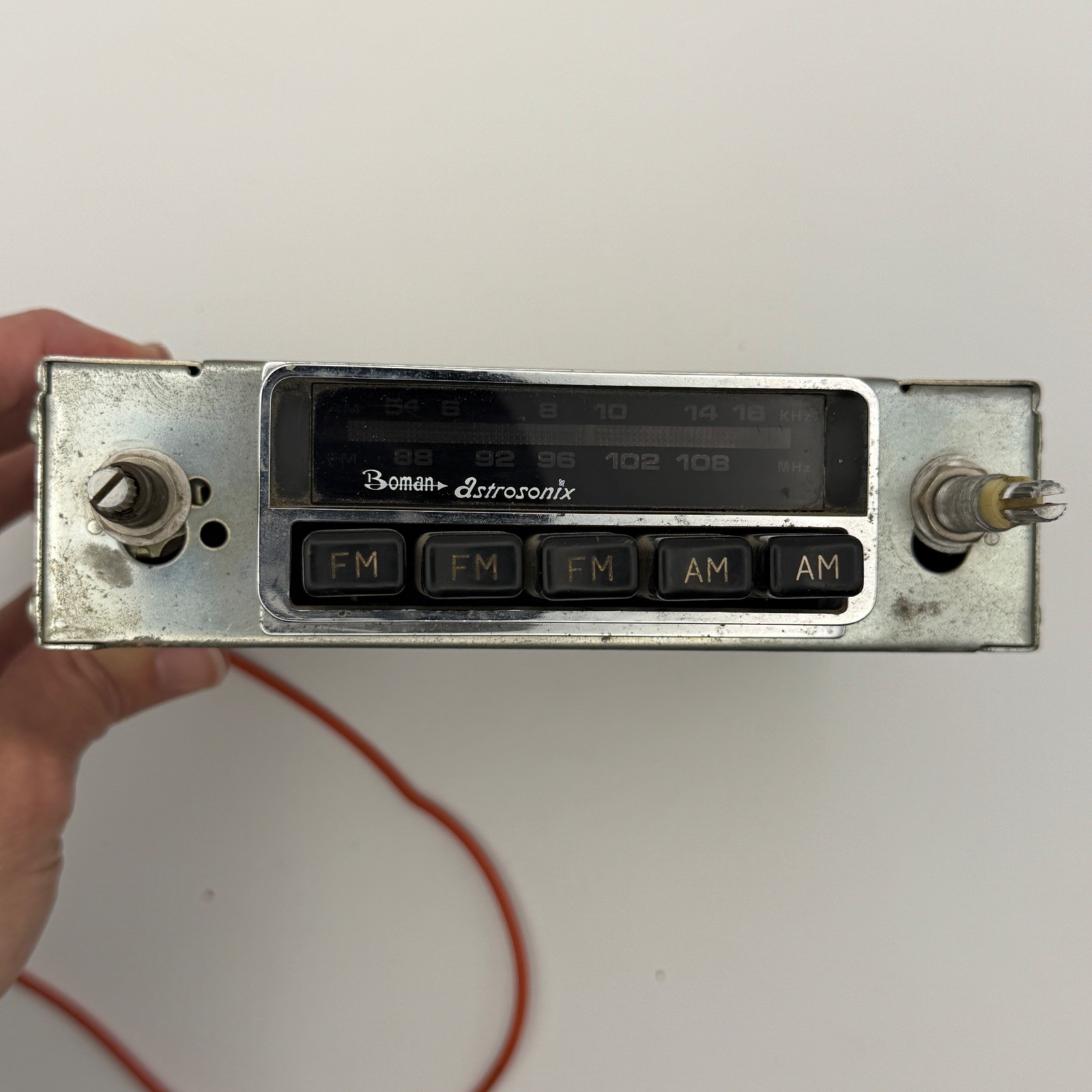 Boman Astrosonix 350-FM Car Radio Vintage Universal Silver AM FM Japan Untested