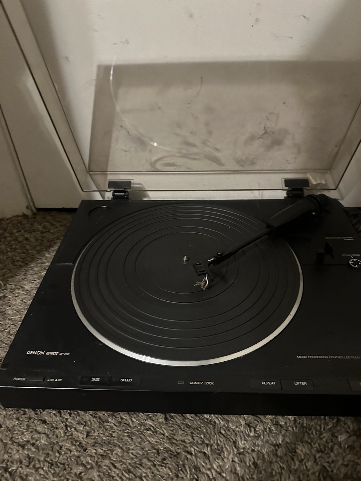 Denon Turntable Quartz DP-23F Micro Processor Fully Automatic Turntable System