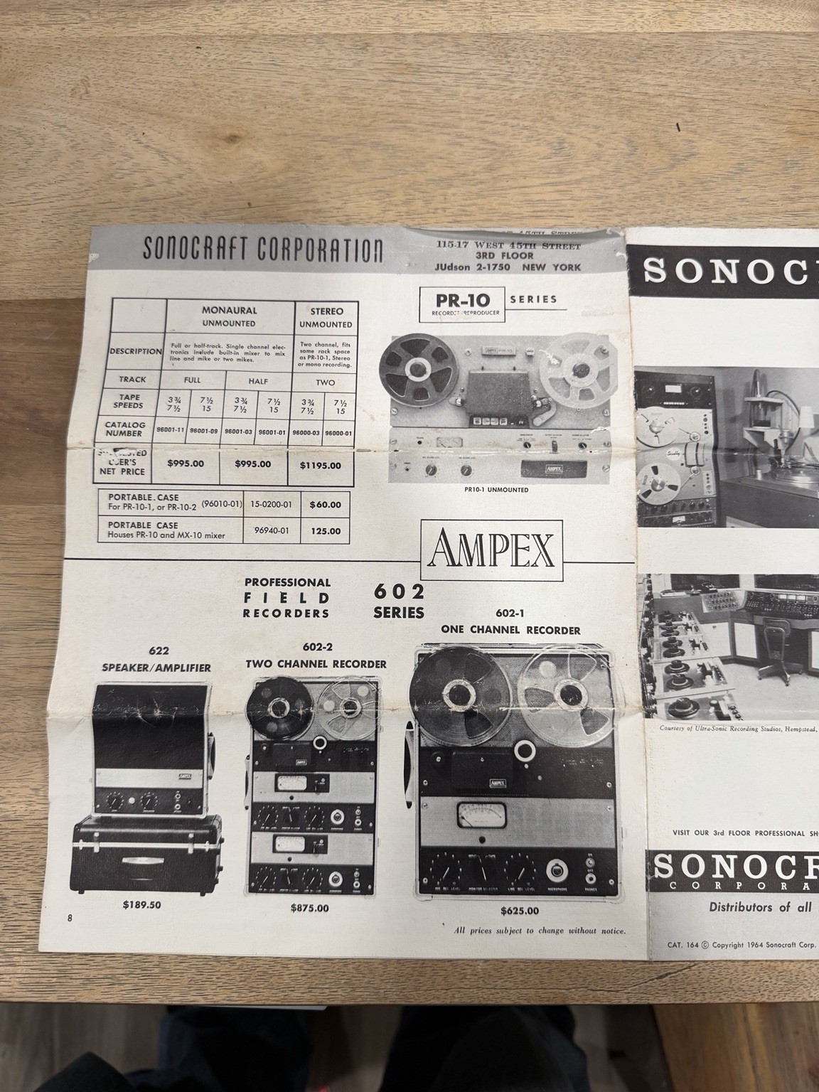 Vintage 1964 Ampex Professional Reel-to-Reel Tape Recorder System Untested