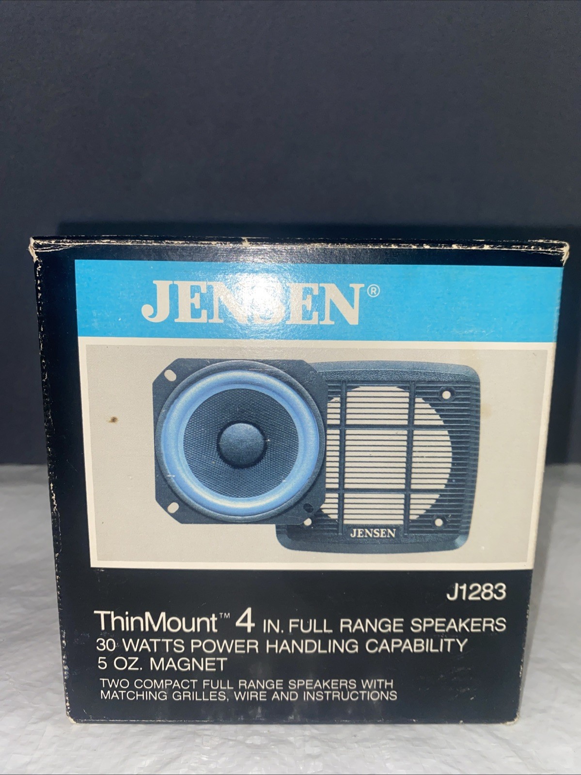 Jensen Thinmount J1283 4inch Full Range Speakers Vintage 80s NIB Pair