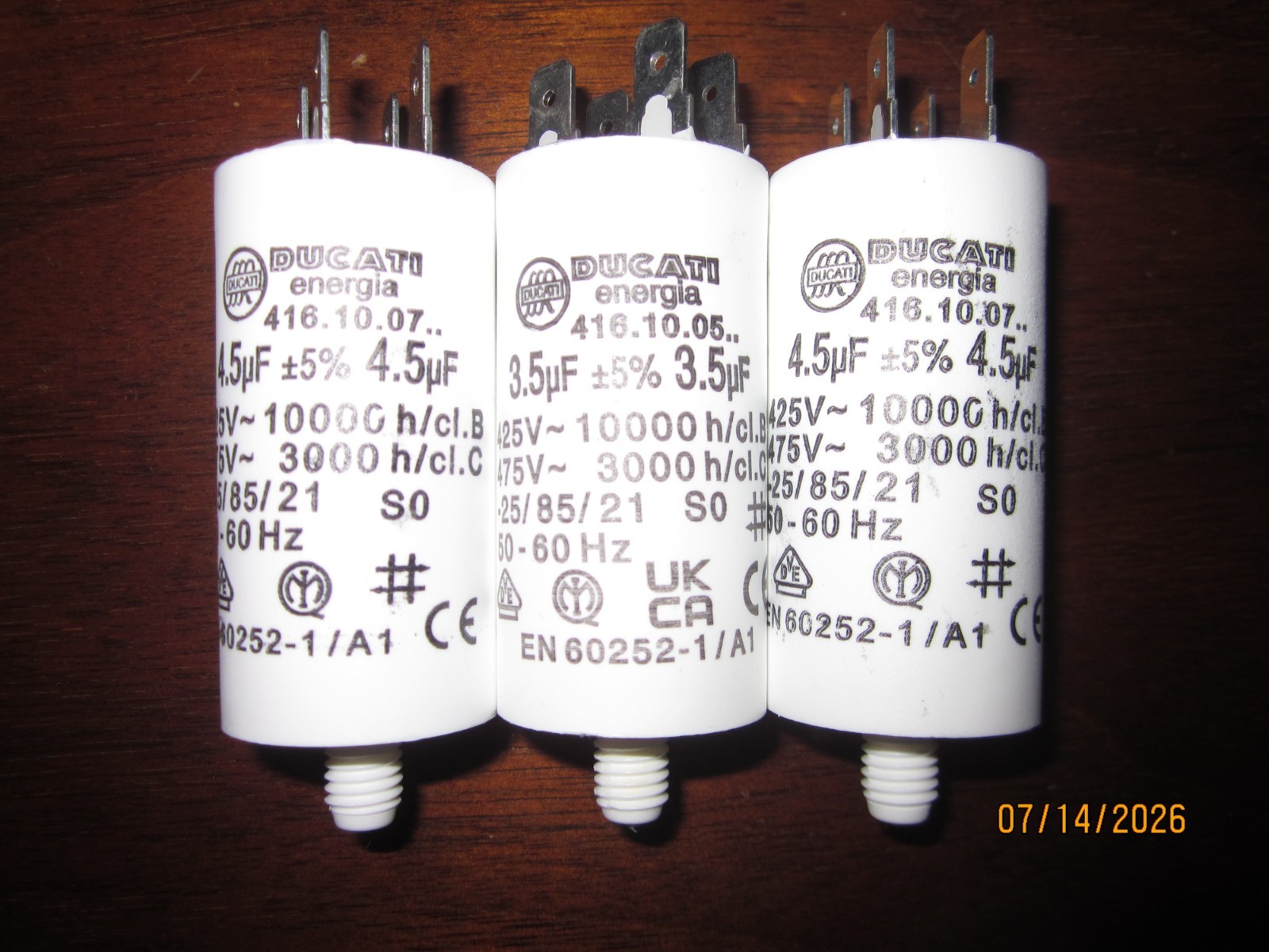New Revox Motor Run Capacitors, Set of three for A77, B77, PR99. Free Shipping