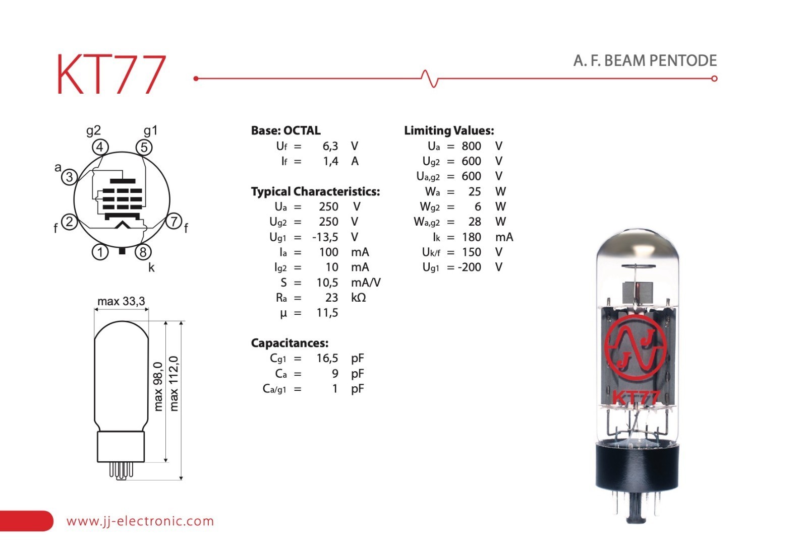 KT77 EL34 JJ Matched Quad AMPLITREX Tested Tubes -NEW- 4 Tubes IN ORIGINAL BOX