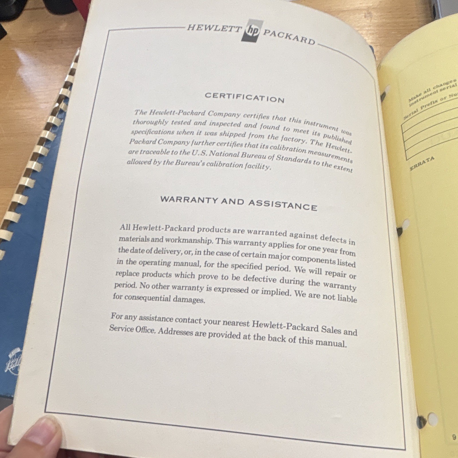 HP 1801A Dual Channel Vertical Amplifier Operating & Service Manual