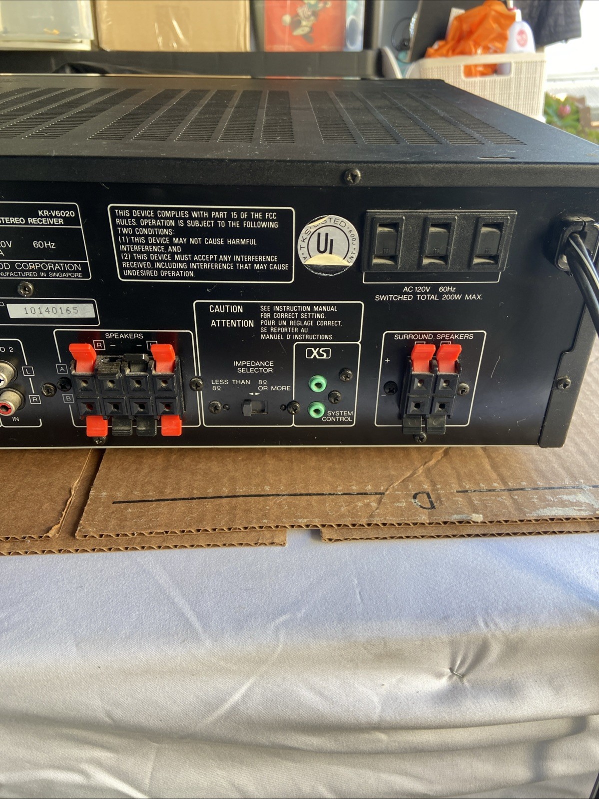 Kenwood KR-V8060 Stereo Receiver No Remote Tested Read Description