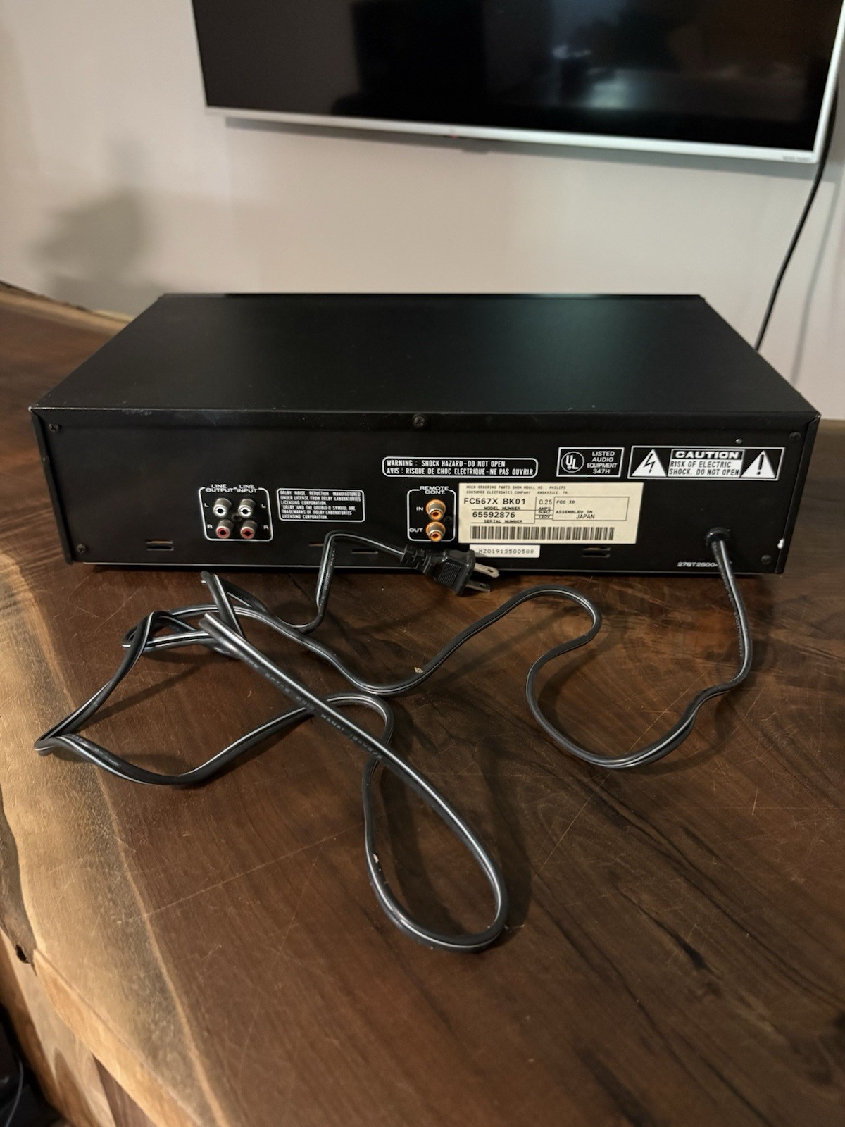 Philips FC567 Dual Logic Auto Reverse Cassette Deck TESTED, Working Order