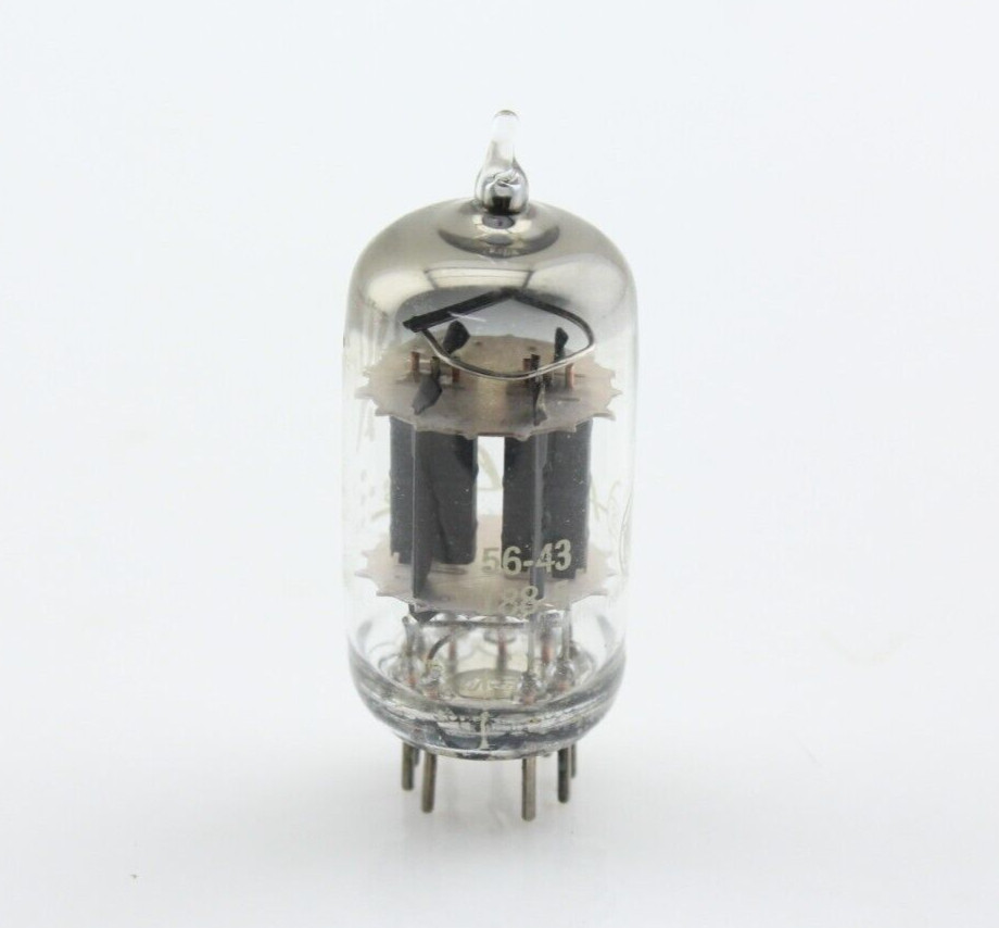New Qty 1 Wards 12AU7A ECC82 By GE Grey Plates D Getter 1956 NOS Vacuum Tube USA