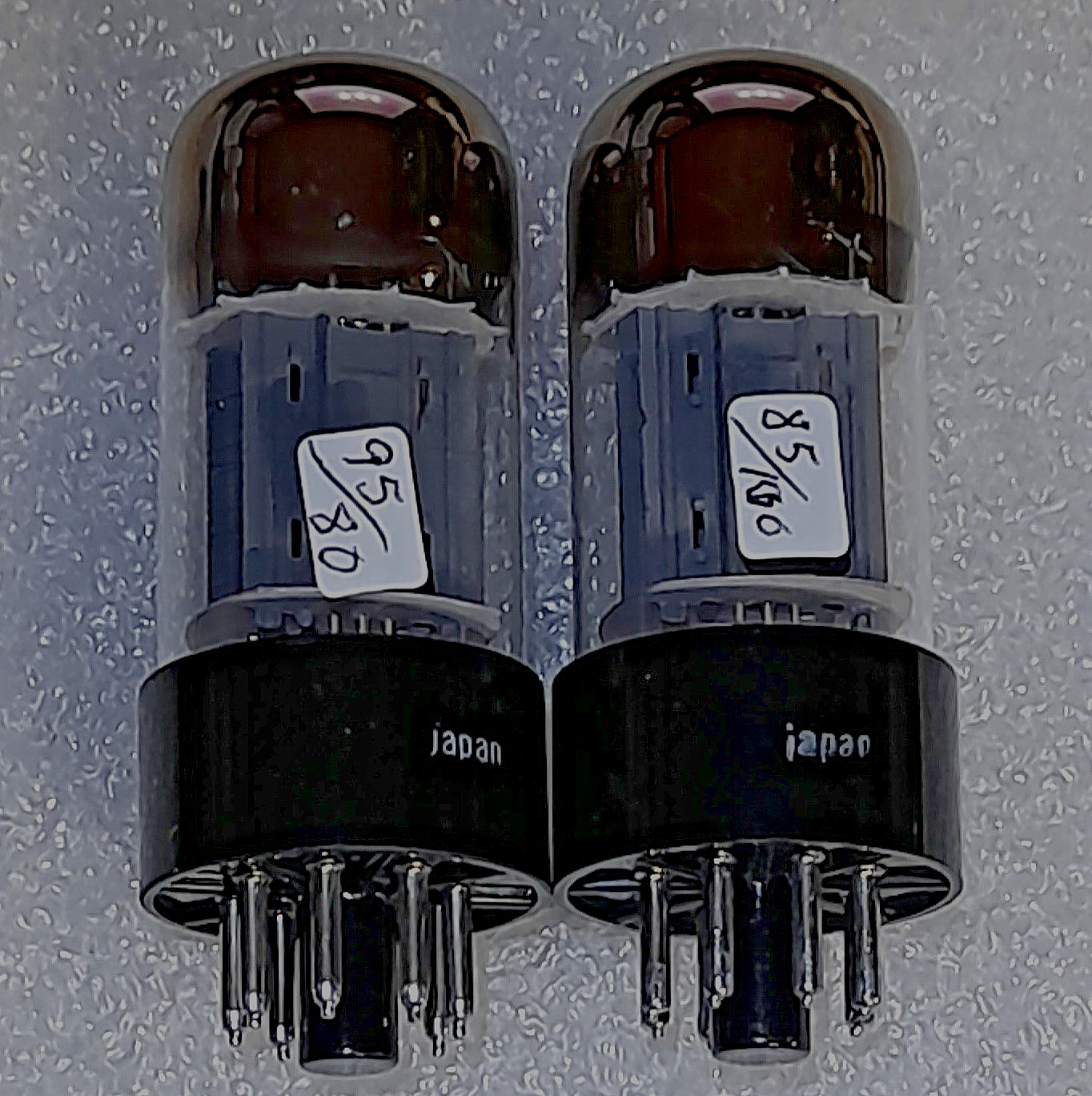 Pair 6SN7GTB Channel Master NOS gray ladder plate/top D getter Tubes, Japan