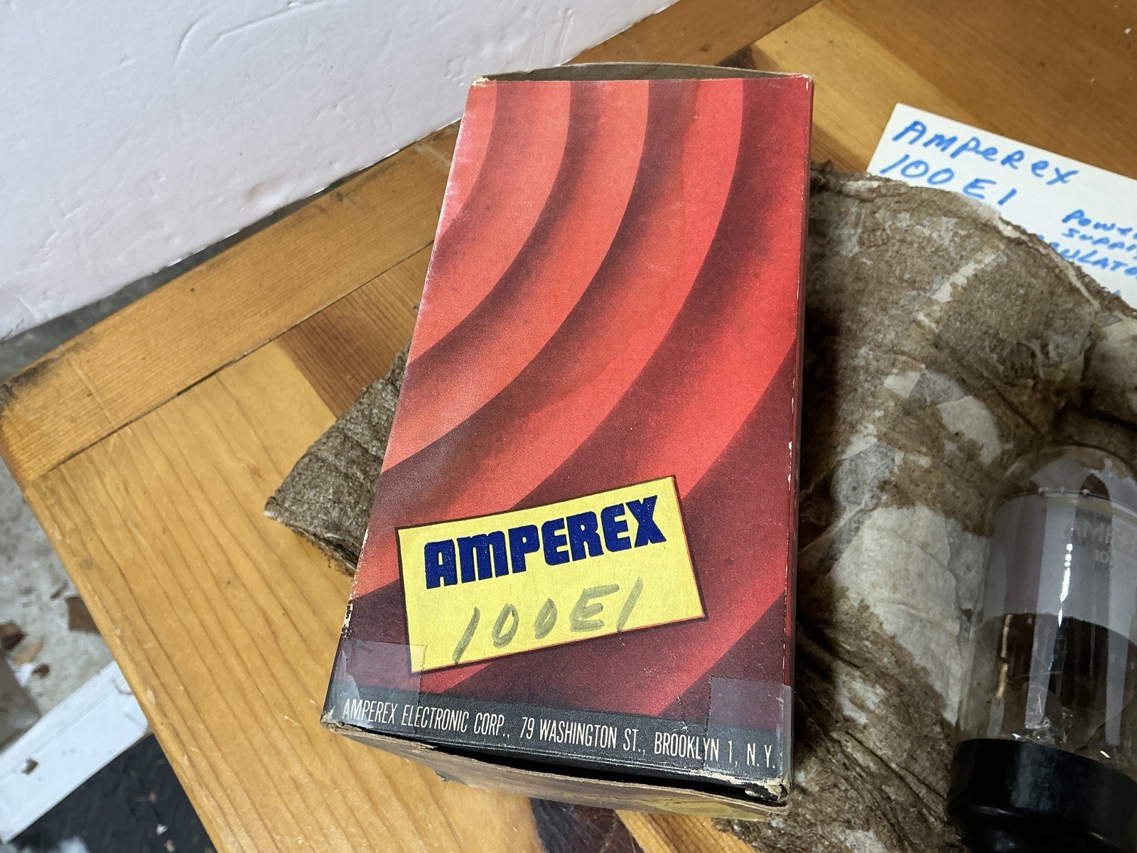 AMPEREX NOS Tube 100E1 VOLTAGE REGULATOR Europe 4 Pin Power Supply Original Box