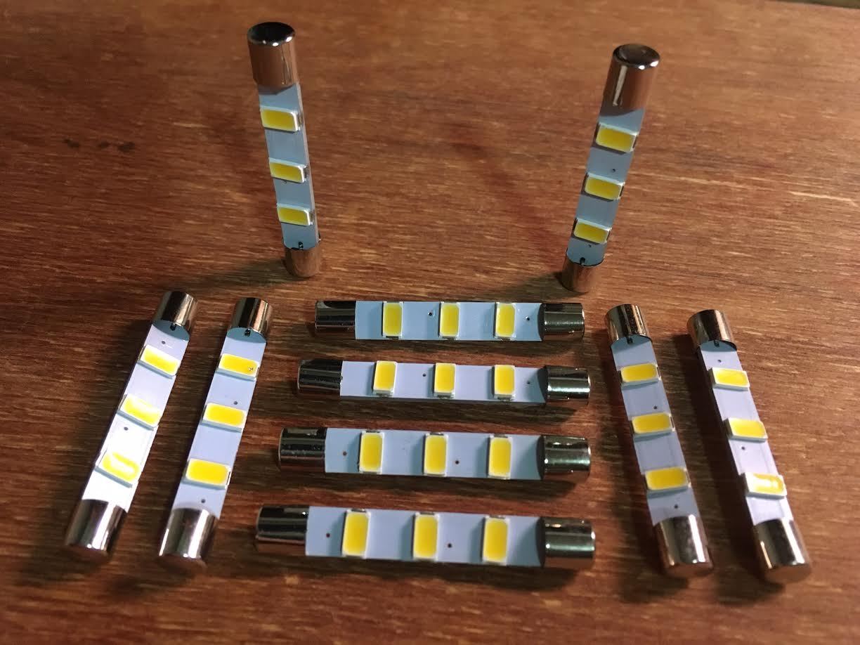 (25)COOL BLUE LED FUSE LAMP- 41MM/ 6.3V/ MX112-MX113-MX110/ McIntosh Lights