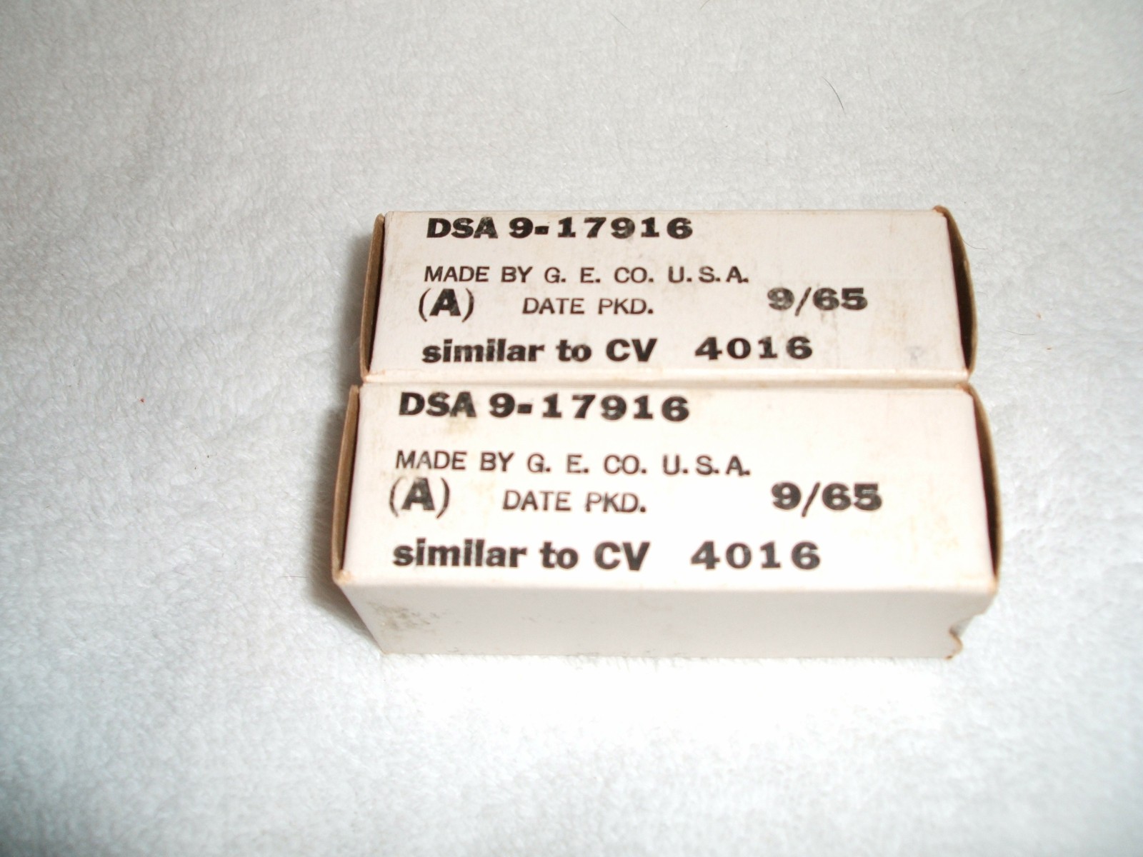 NOS Matched Pair GE 5814A Vacuum Audio Tubes Tested NOS Hickok 539C