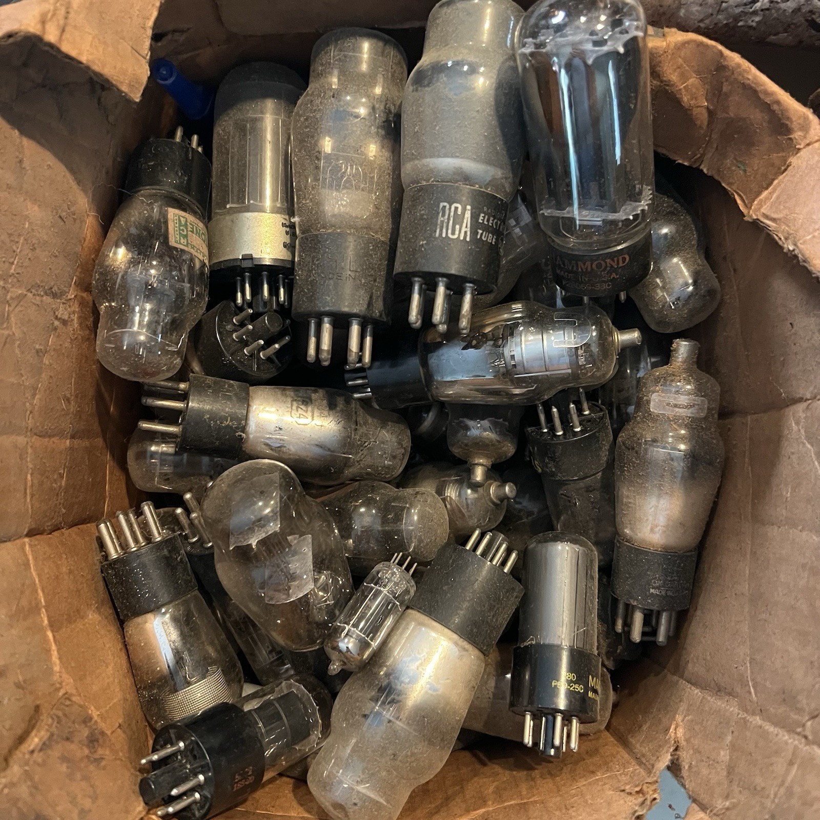 EICO 635 Tube Tester Powers On + Huge Lot 3 Boxes Vintage Vacuum Tubes