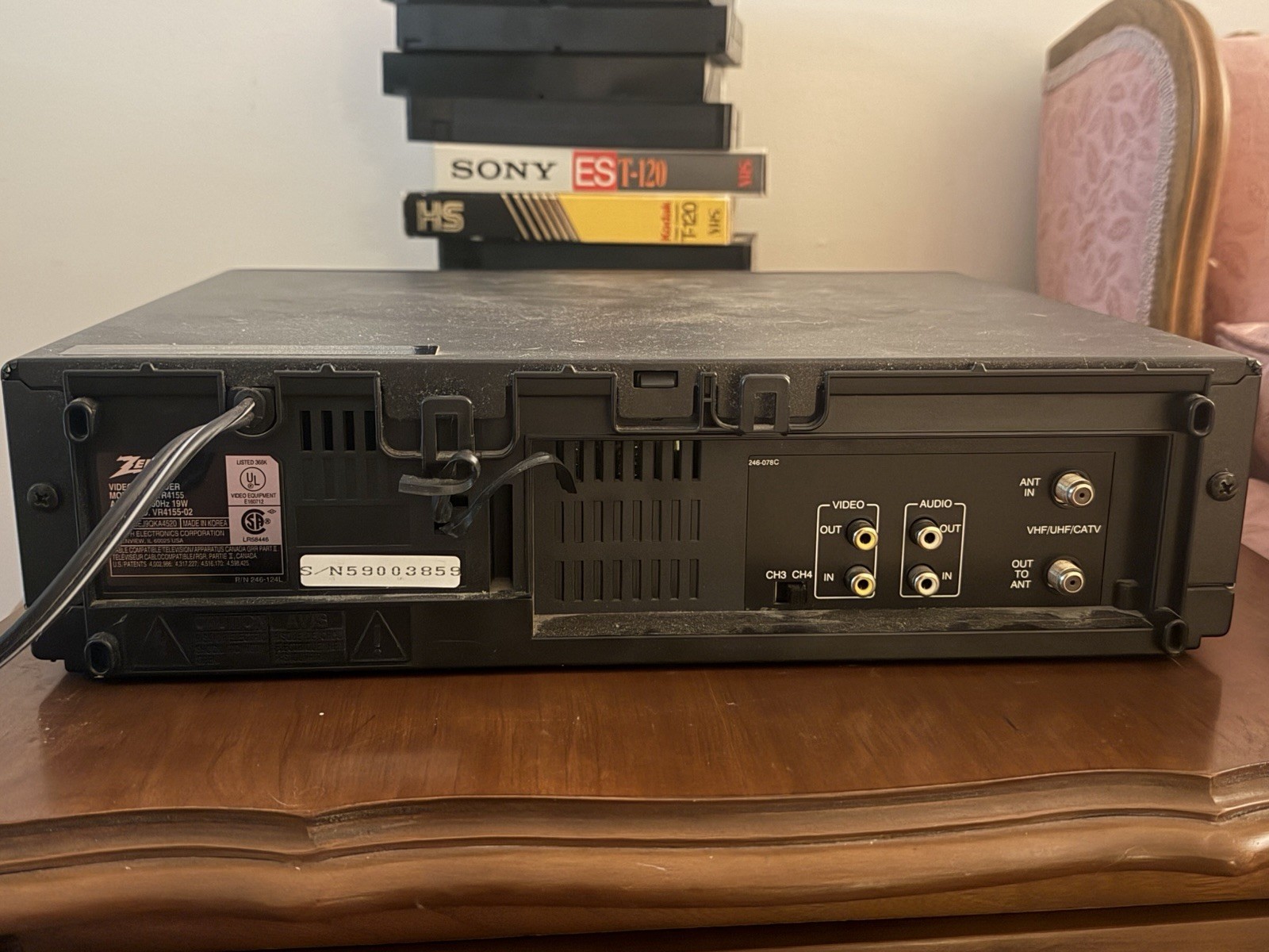 Zenith VR4155 VHS VCR Video Cassette Recorder 4-Head VCR Plus