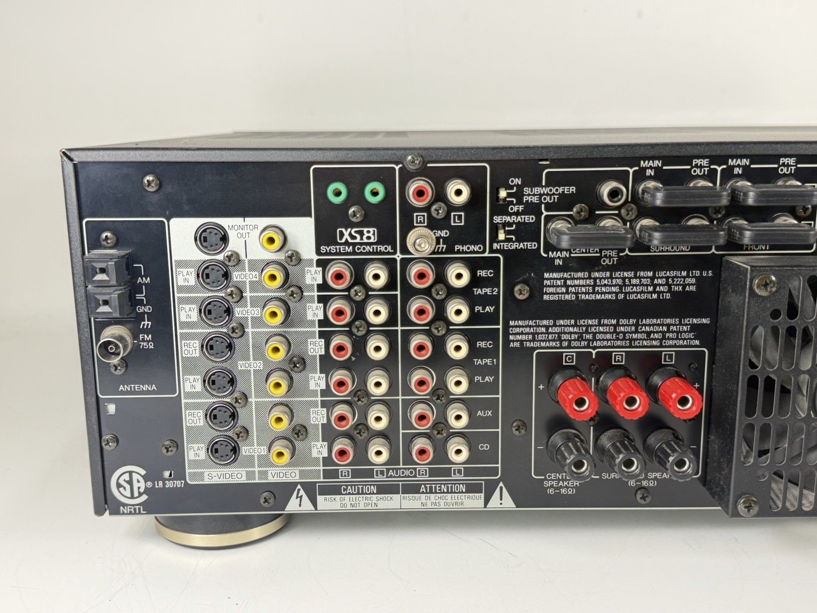 Vintage Kenwood KR-X1000 Audio Video Surround Receiver – 125W/CH at 6Ω (stereo)