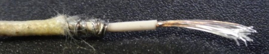 RARE – Vintage (20ft) CLOTH COVERED Resin Shielded – 22 Ga. Stranded Wire – NOS