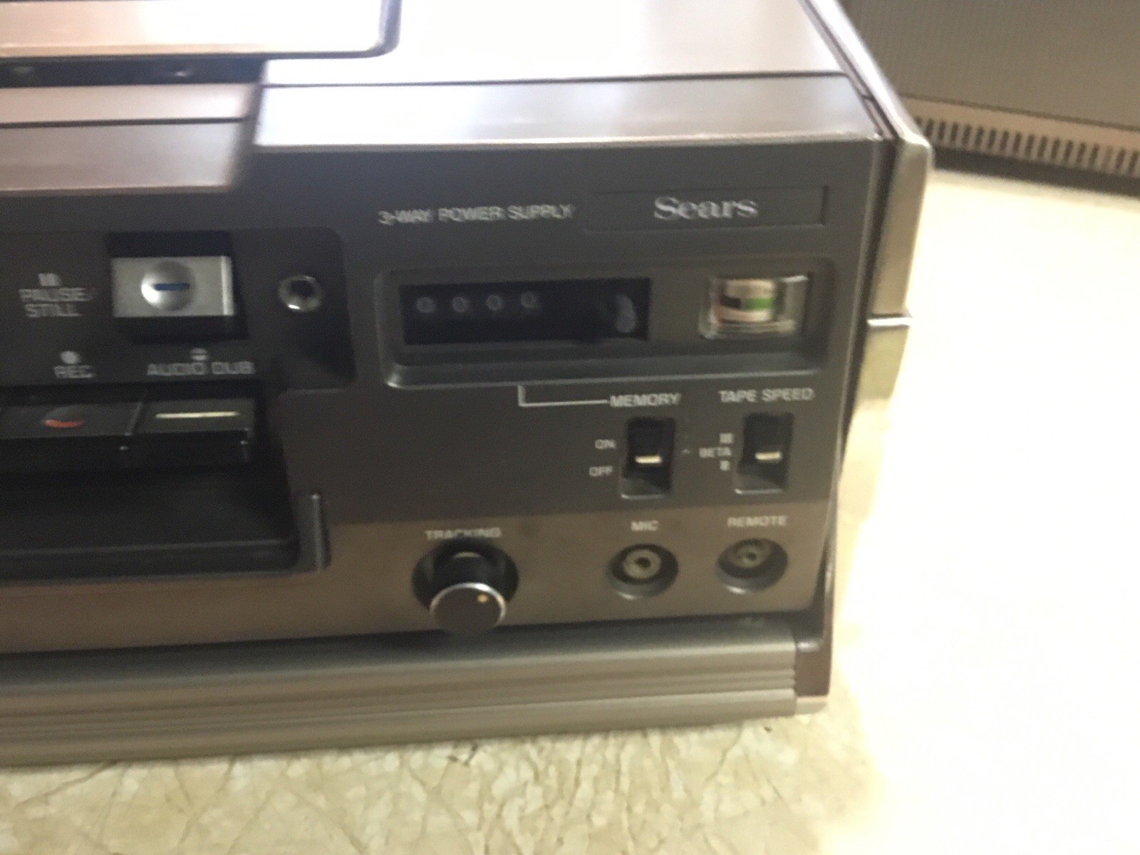 Sears Betavision VCR & Case & Video Tuner Clock VHF/UHF POWER UP RARE 1980 Lot