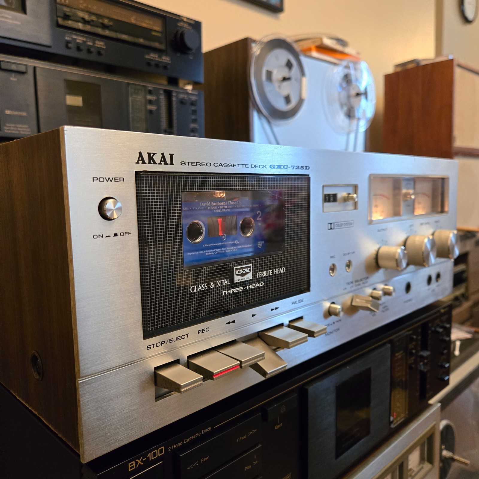 Akai GXC-725D Cassette Deck. Fully Serviced. Works Great. EXCELLENT