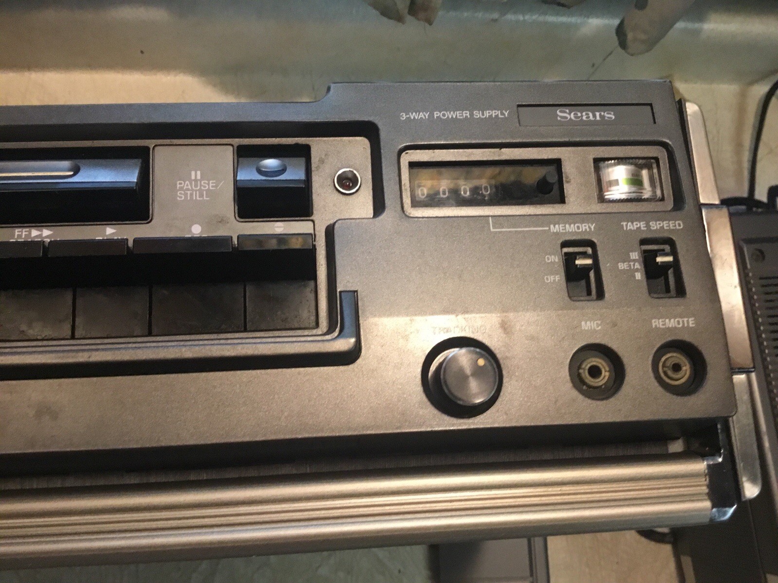 Sears Betavision VCR & Case & Video Tuner Clock VHF/UHF POWER UP RARE 1980 Lot