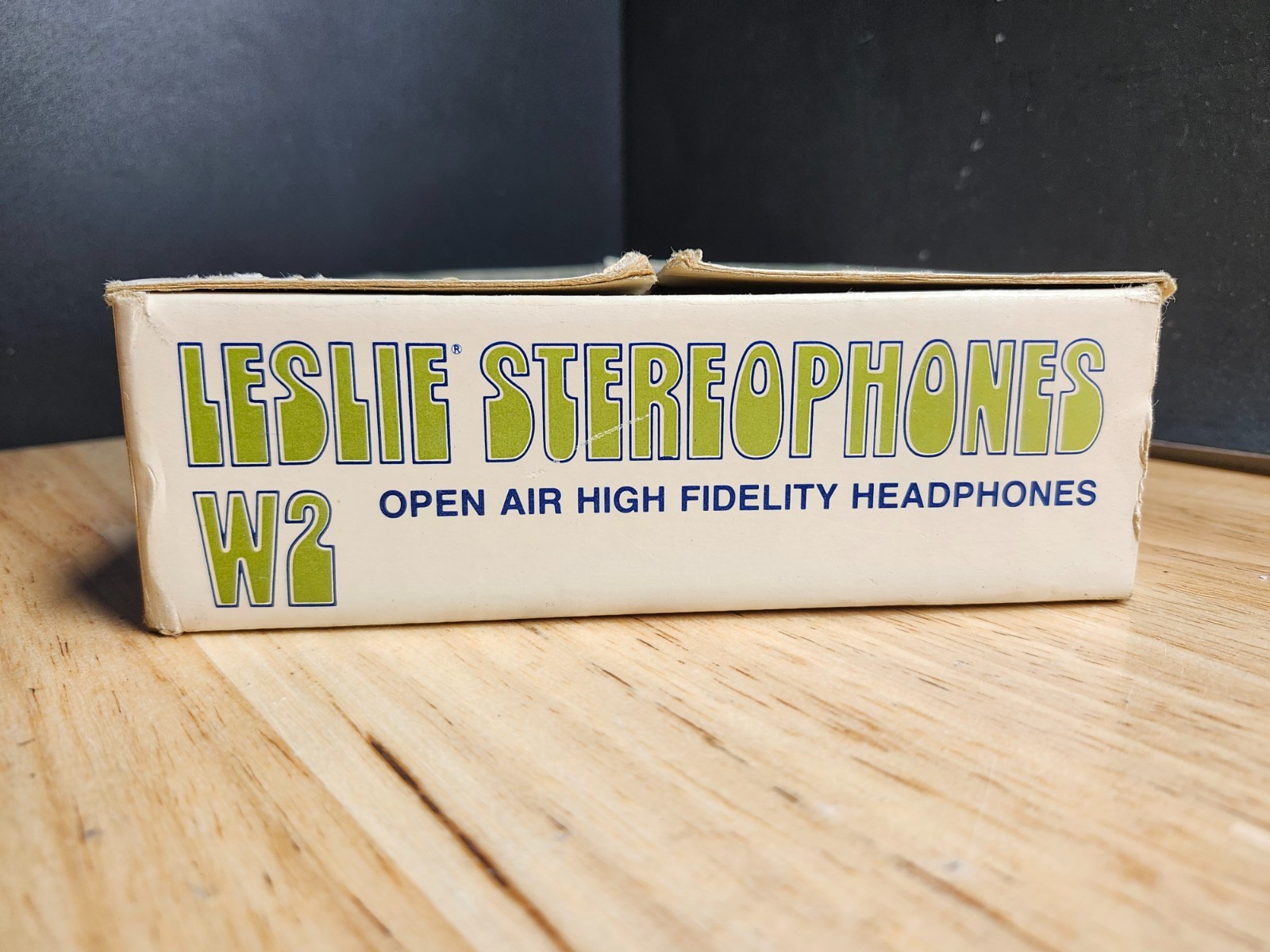 Vintage LESLIE Stereophones W2 Open Air High Fidelity Headphones w/Box TESTED