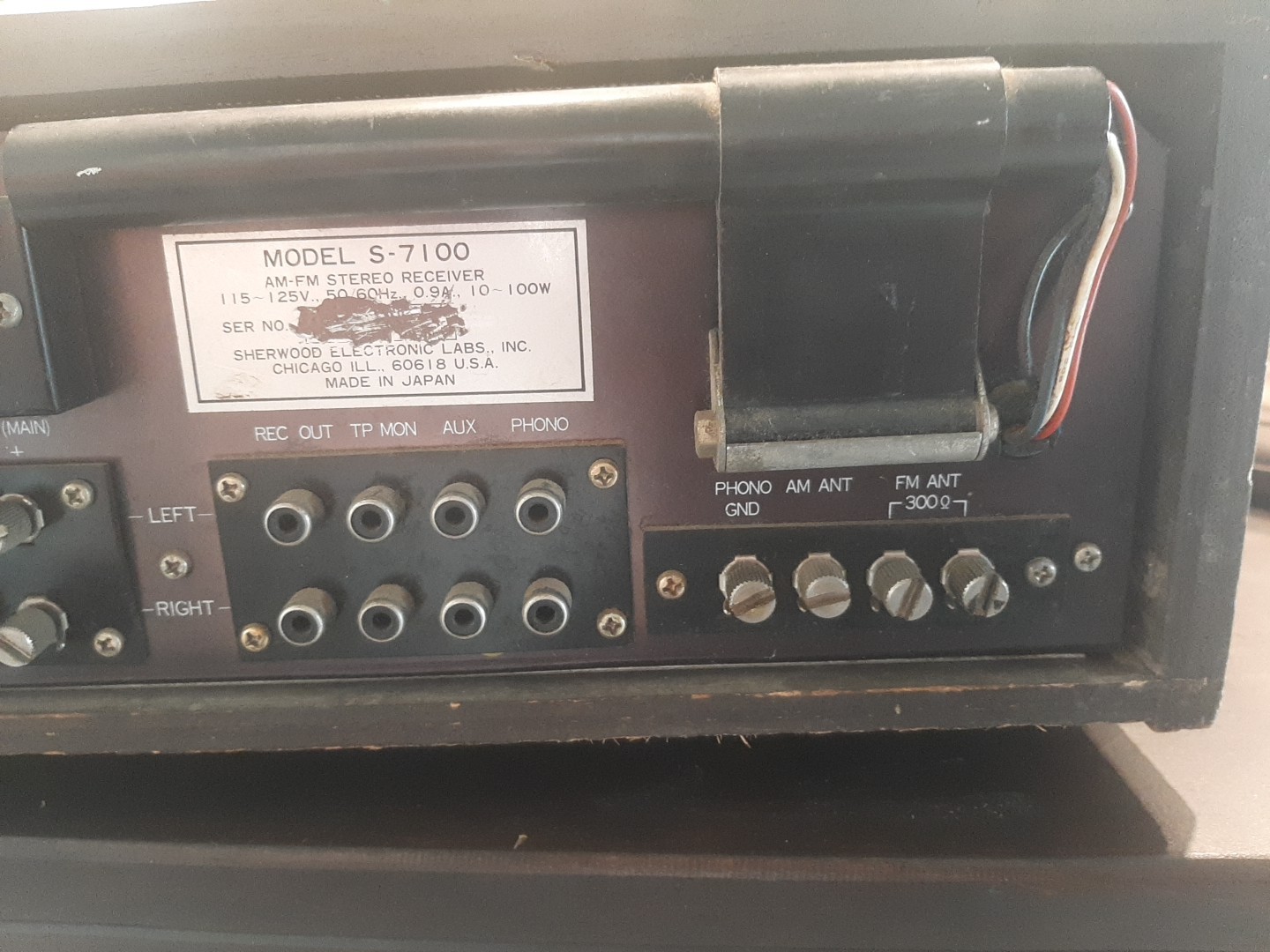 Vintage 1970s Sherwood S-7100 AM/FM Stereo Receiver – PWR TESTED ONLY