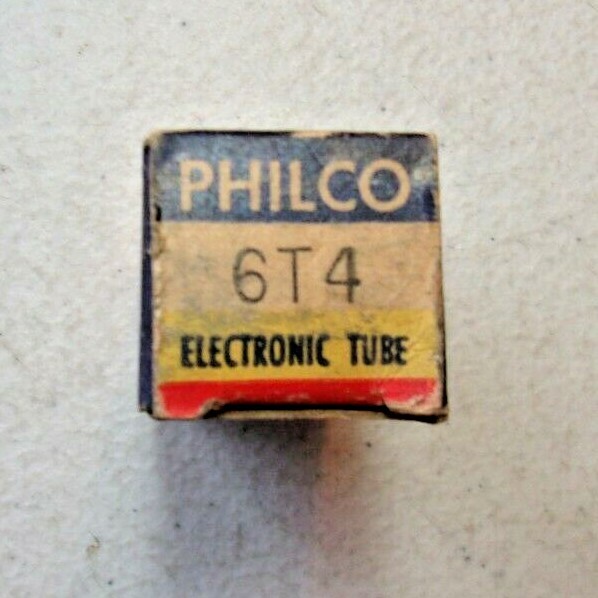 LOT OF 2 NEW IN BOX PHILCO SYLVANIA ELECTRON TUBE 6T4 (332)
