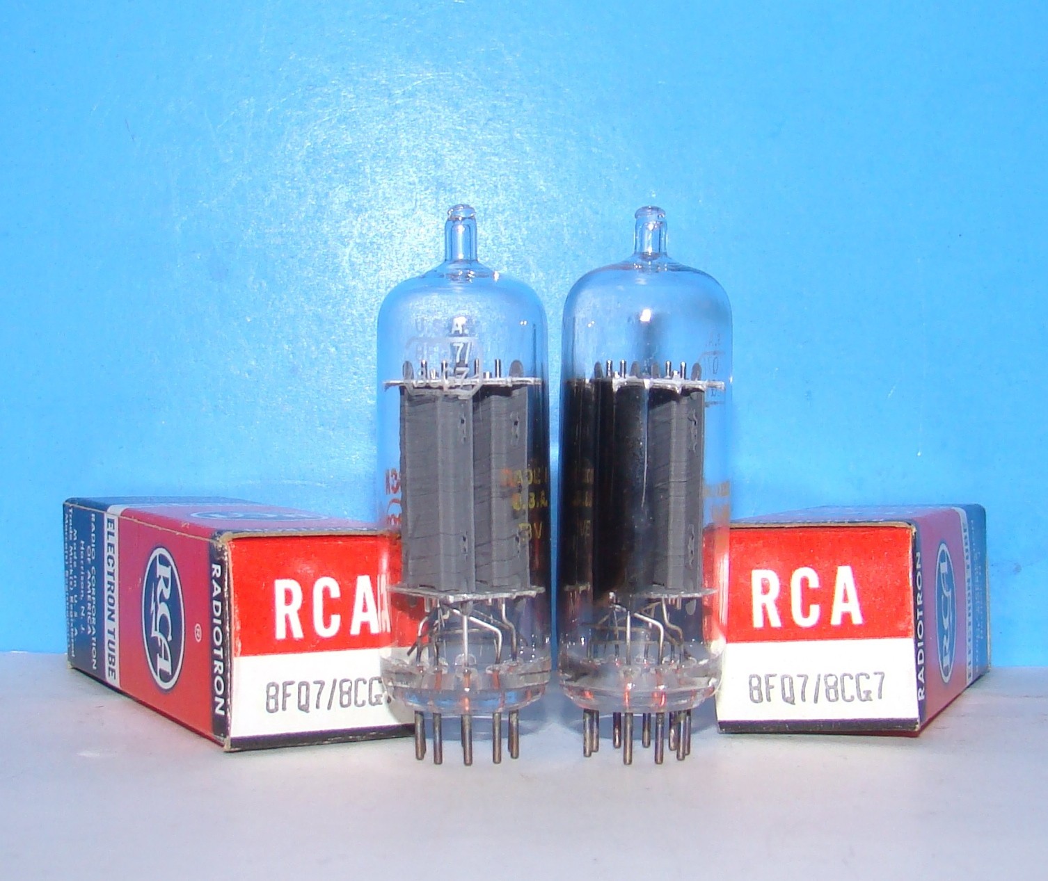 8FQ7 8CG7 NOS RCA radio audio amplifier electron vacuum tubes 2 valves tested