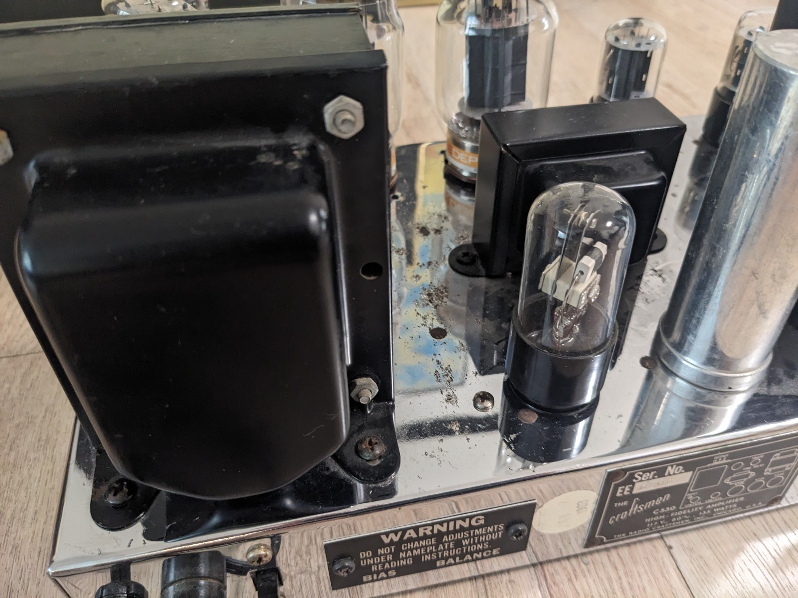 Radio Craftsmen C550 Williamson Mono Tube Power Amplifier KT66 Works Looks Great