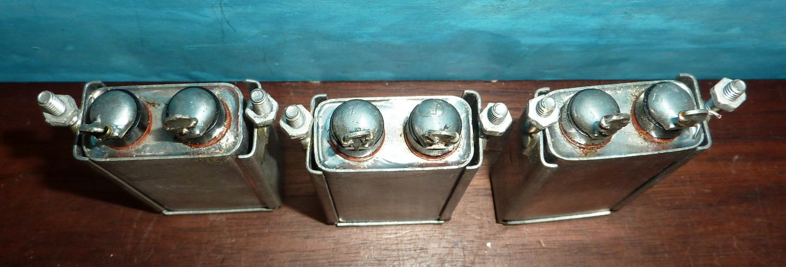 3 Cornell Dubilier Oil Capacitors 1.0uf @ 400VDC w/ Mounts