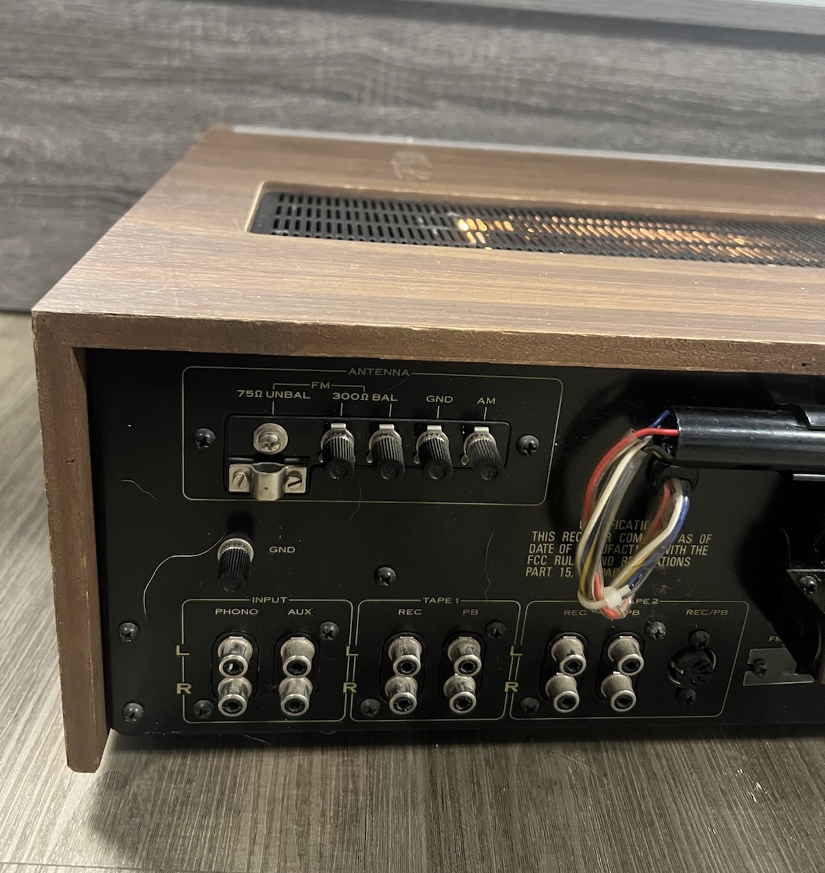 Pioneer SX-737 AM/FM Stereo Receiver Silver Face w/ Wood Case