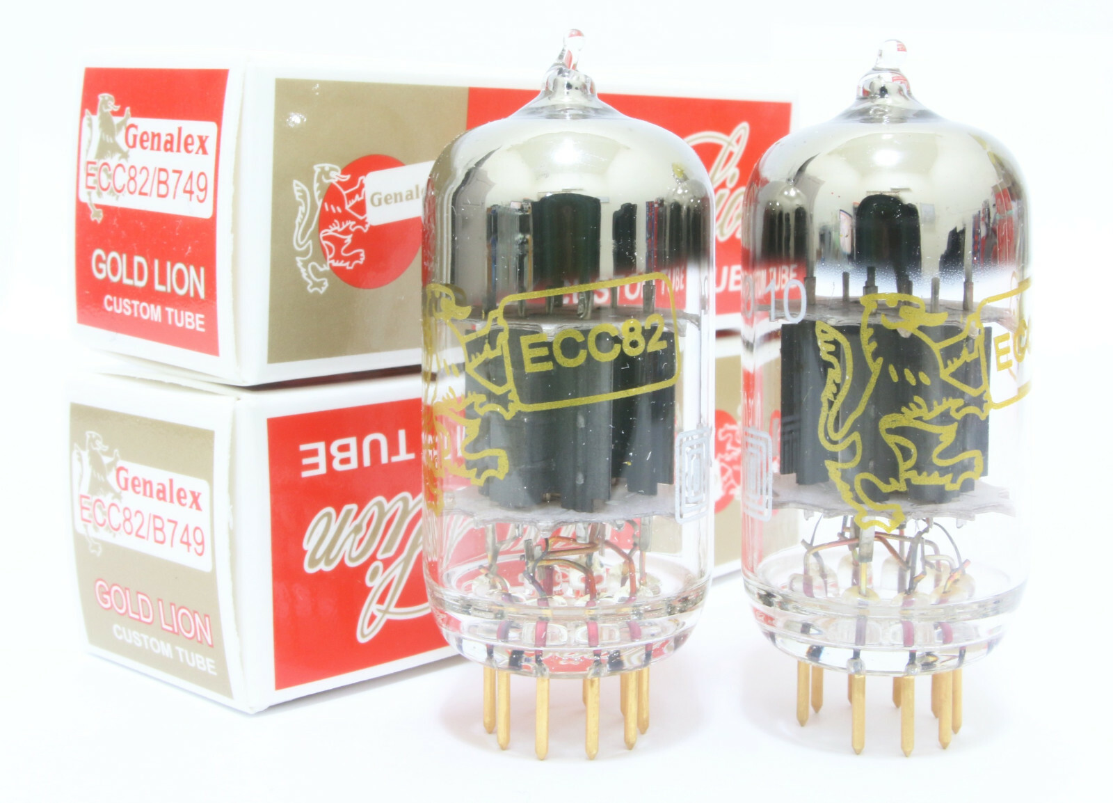 Match 1 pair NEW Genalex Gold Lion 12AU7 ECC82 B749 Tubes ECC802S Cryo version