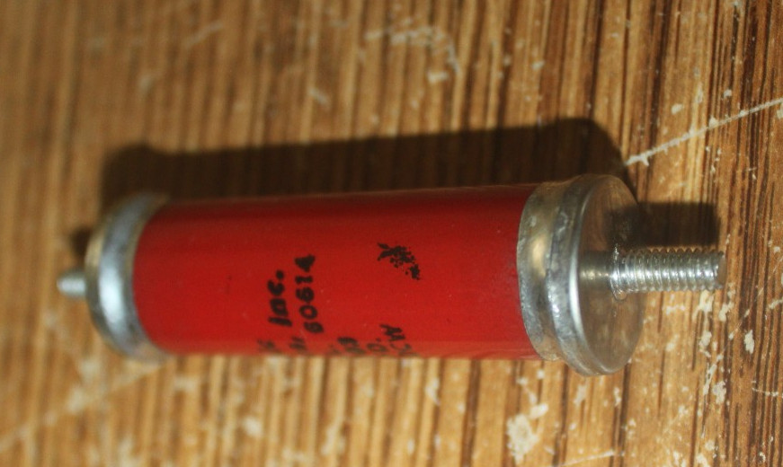 NOS .01 uF 8000 volt cap by Plastic Capacitors, Inc OF80-103