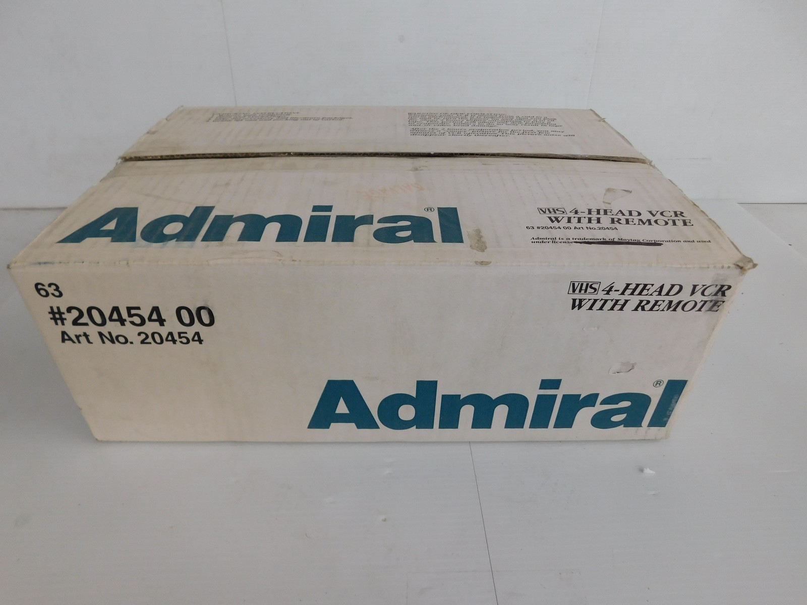 ADMIRAL VHS 4 HEAD VCR #2045400 Model JSJ20454 (JJS15)