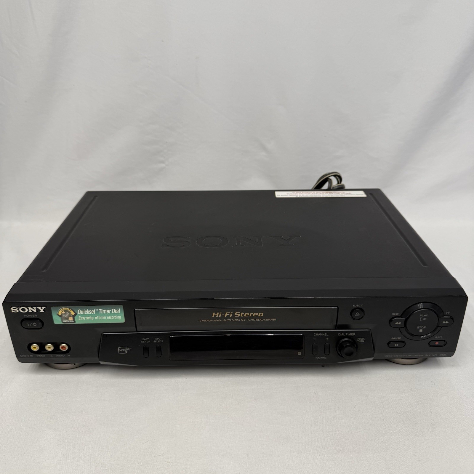 Sony SLV-N71 Hi-Fi Stereo VHS VCR 4 Head Tested Working – No Remote