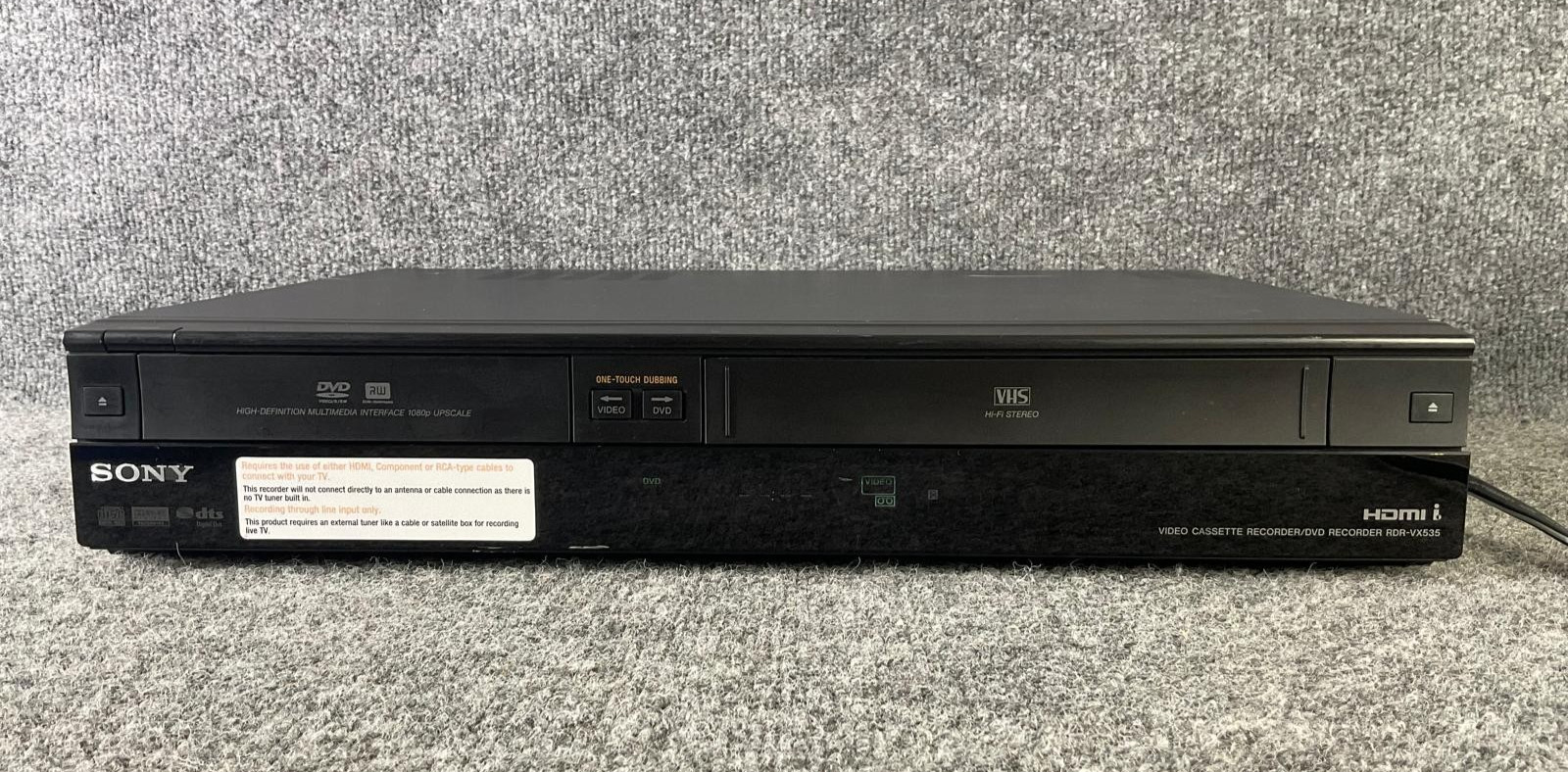 Sony RDR-VX535 DVD VHS Combo Recorder Player HDMI No Remote Partially – Tested