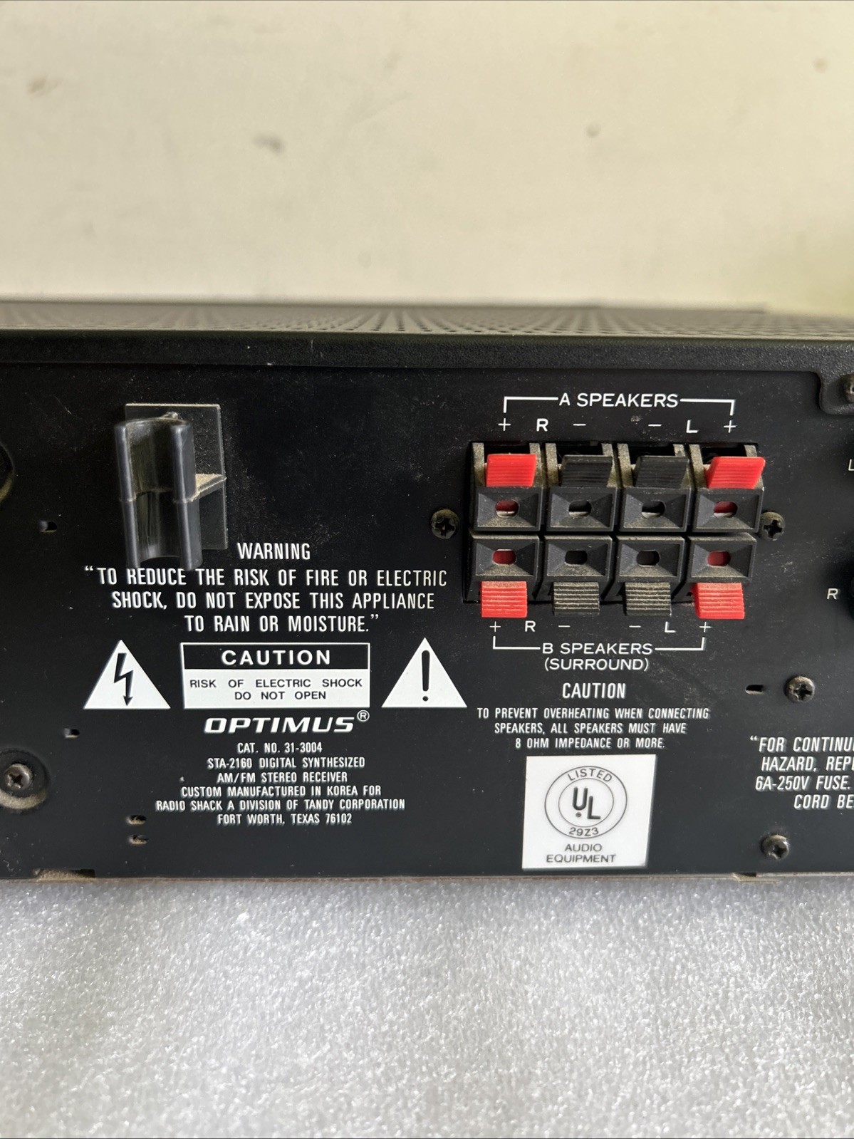 Optimus STA-2160 Digital Synthesizer AM/FM Stereo Receiver Parts Repair