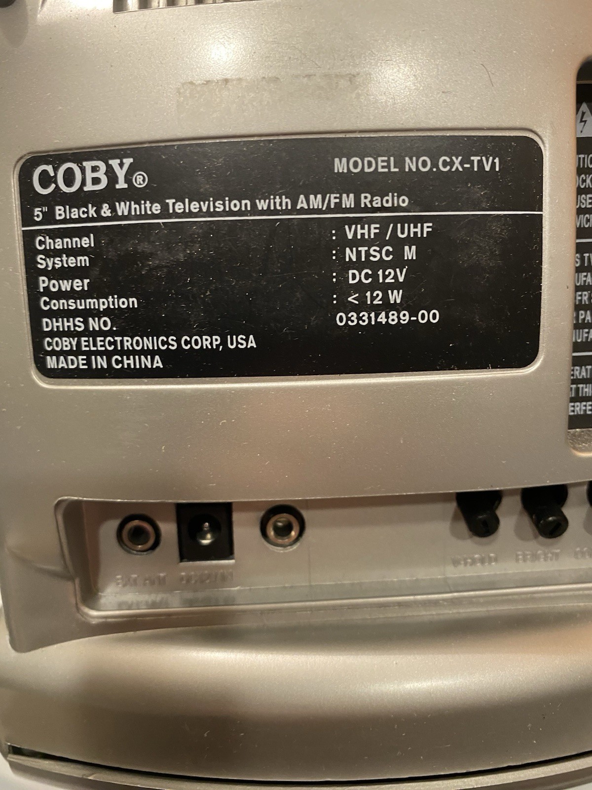 Vintage Coby CX-TV1 5-in Black And White TV With AM/FM Never been Used