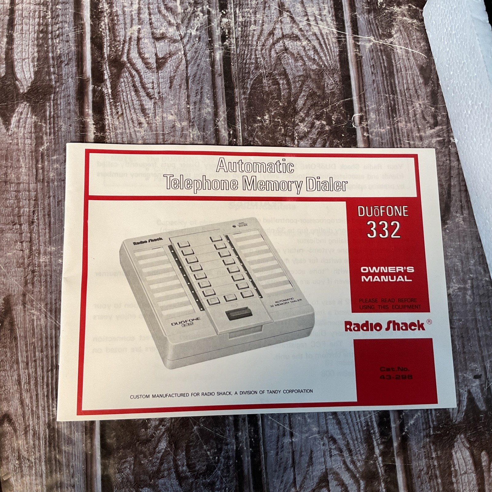 Vintage RadioShack DuoFone 332 Telephone Memory Dialer NOS
