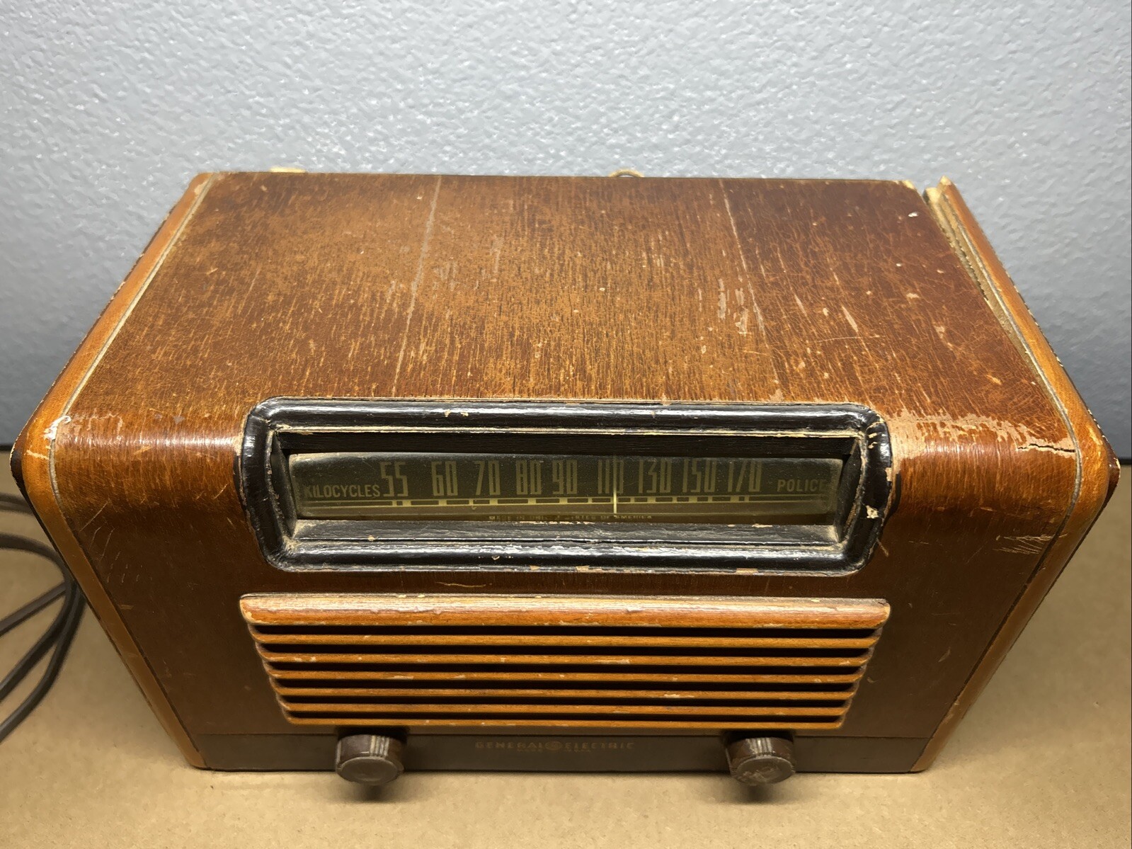 Vintage 1942 GE Universal Receiver LCP 508, USA MADE, Tested, RARE, WW2 Radio