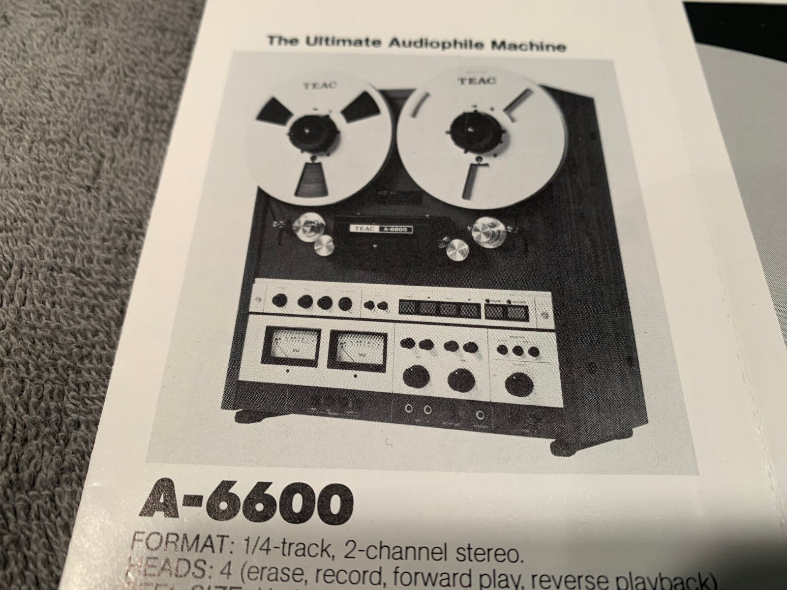 TEAC A-3440 3300SX Etc. Vintage Reel to Reel player Brochure
