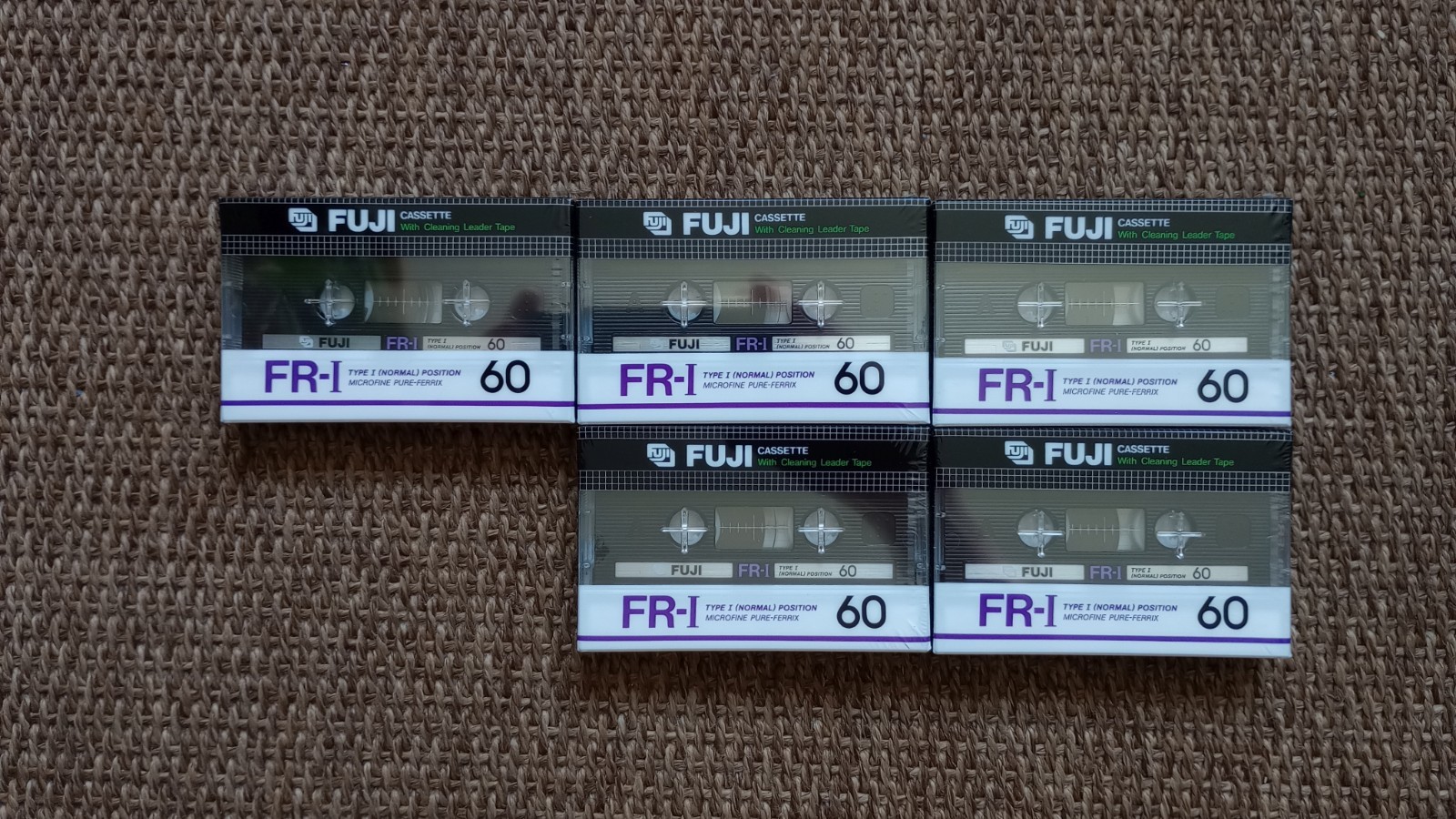 Fuji FR-I Audio Cassette Tape 5 pcs. lot