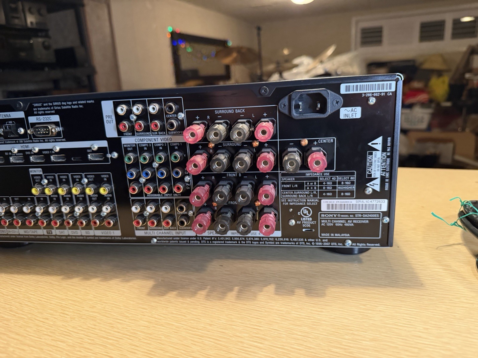 Sony STR-DA2400ES AV Receiver 7.1 Channel Surround Sound Amplifier Fresh Service